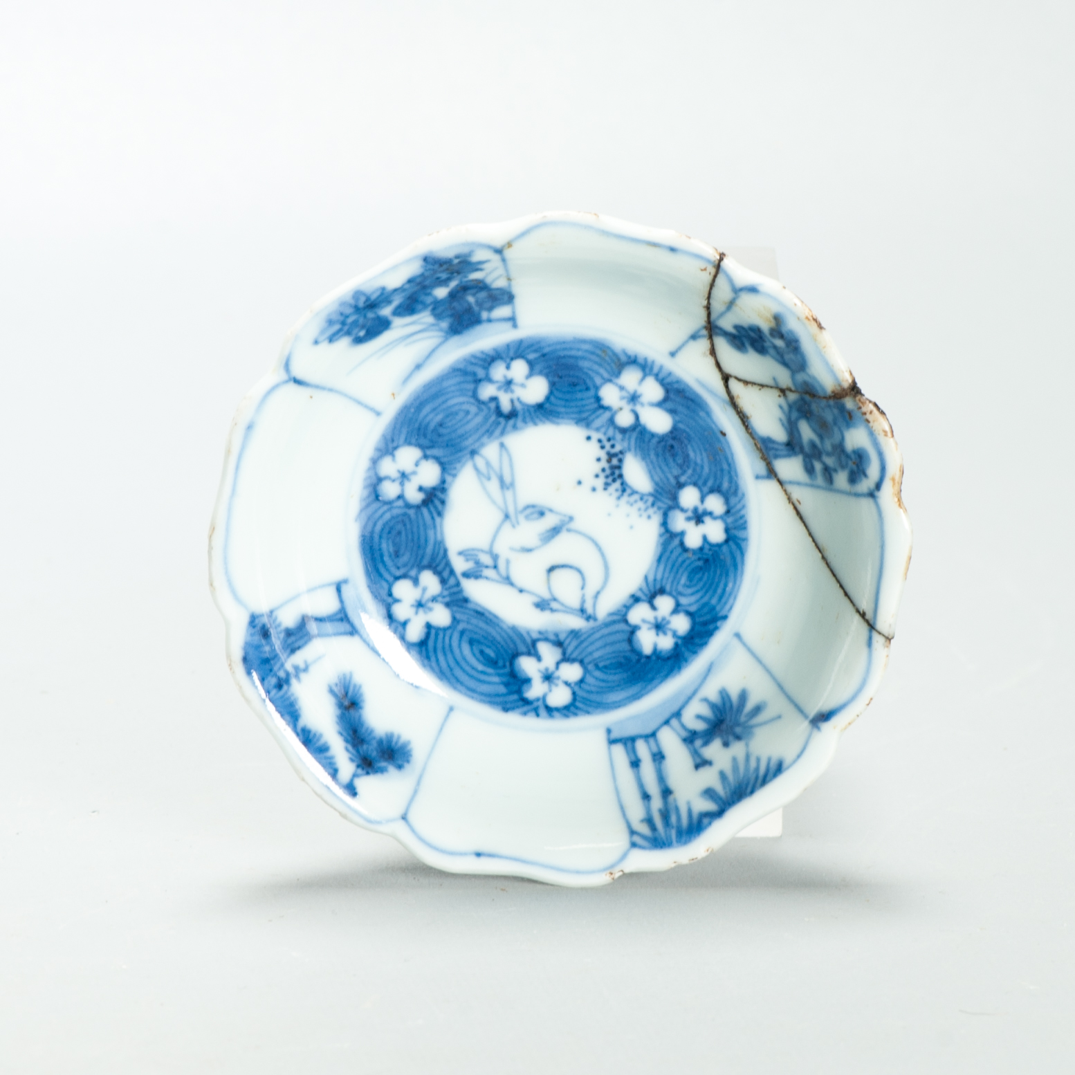 Antique 17C Chinese Porcelain Tianqi period Small Shallow Bowl HARE Marked - Image 10