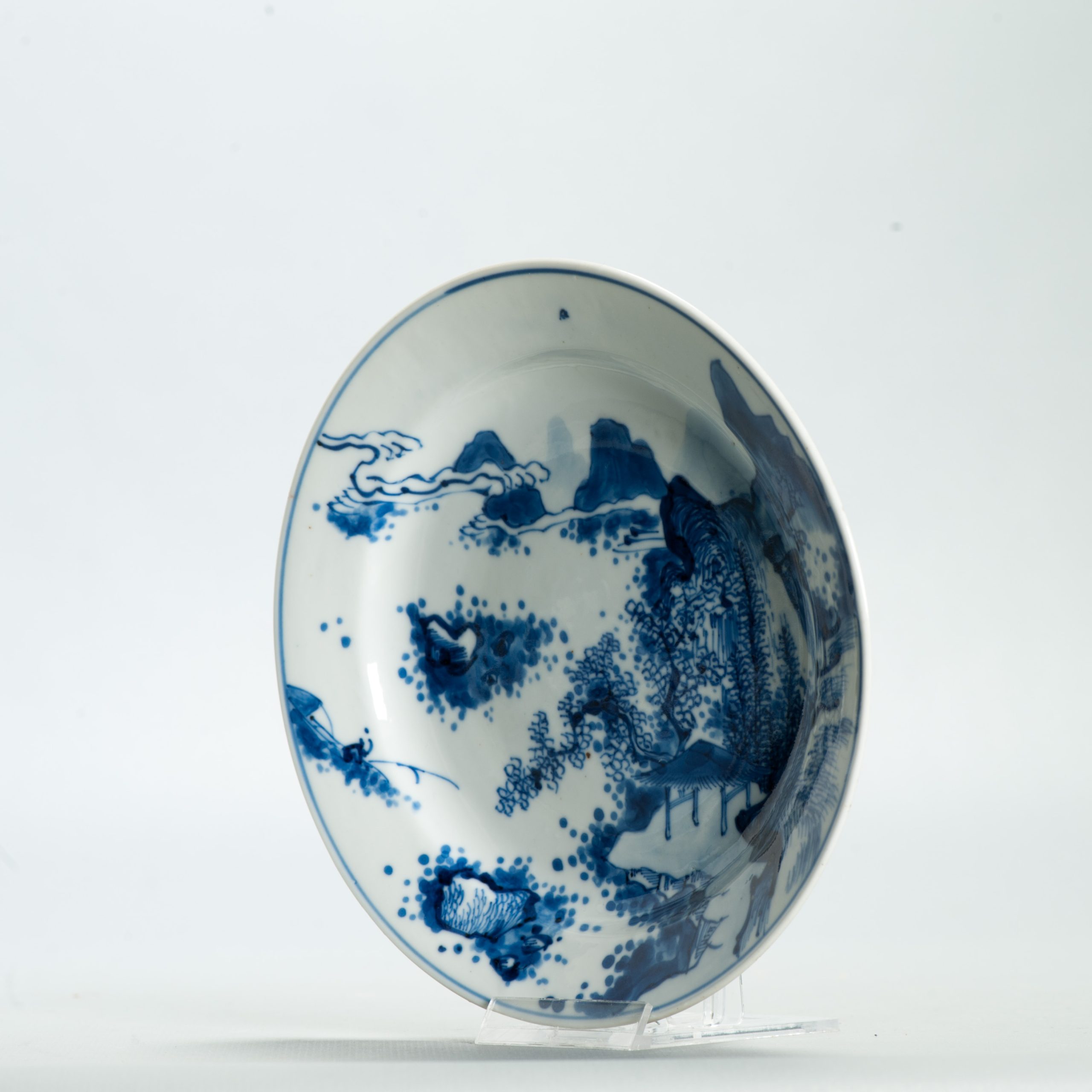Antique Kangxi period Chinese Porcelain Master of the Rocks Dish Marked - 图片 12