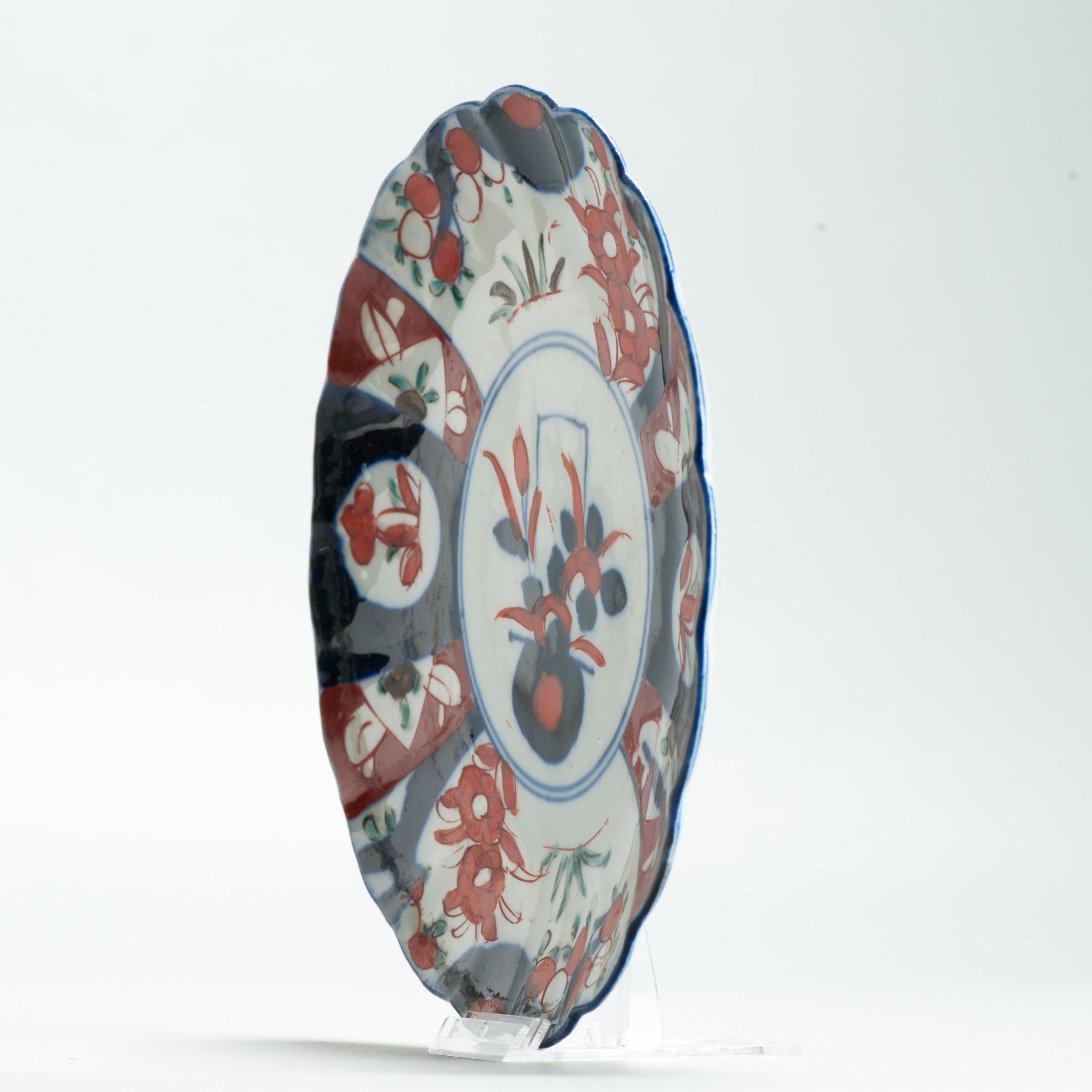 Antique Meiji Period Japanese Porcelain 19th c Imari Plate flowers Enamel - Image 12