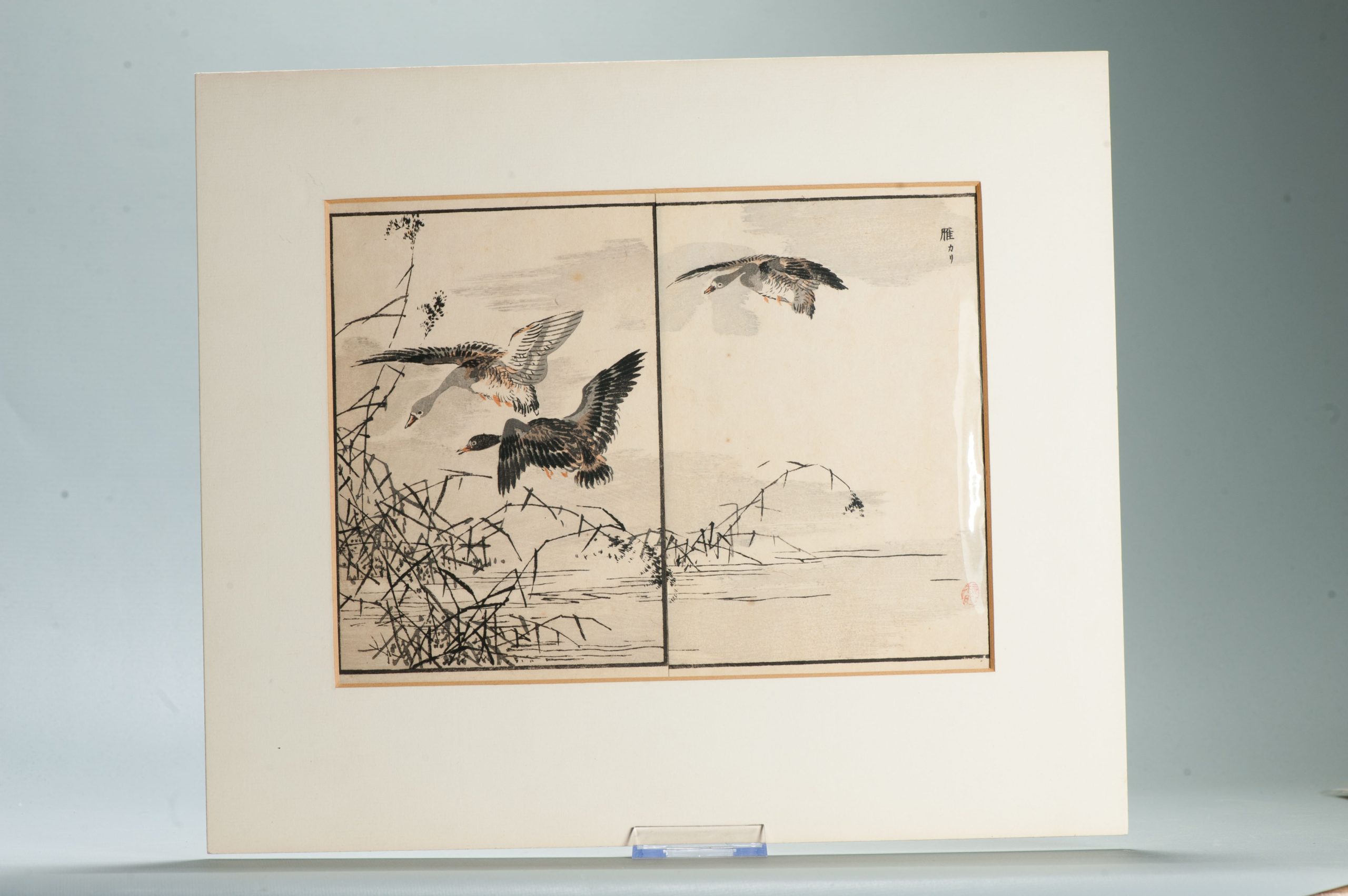 Antique Japanese Woodblock Kōno Bairei 幸野楳嶺 (1844–1895) 100 Birds