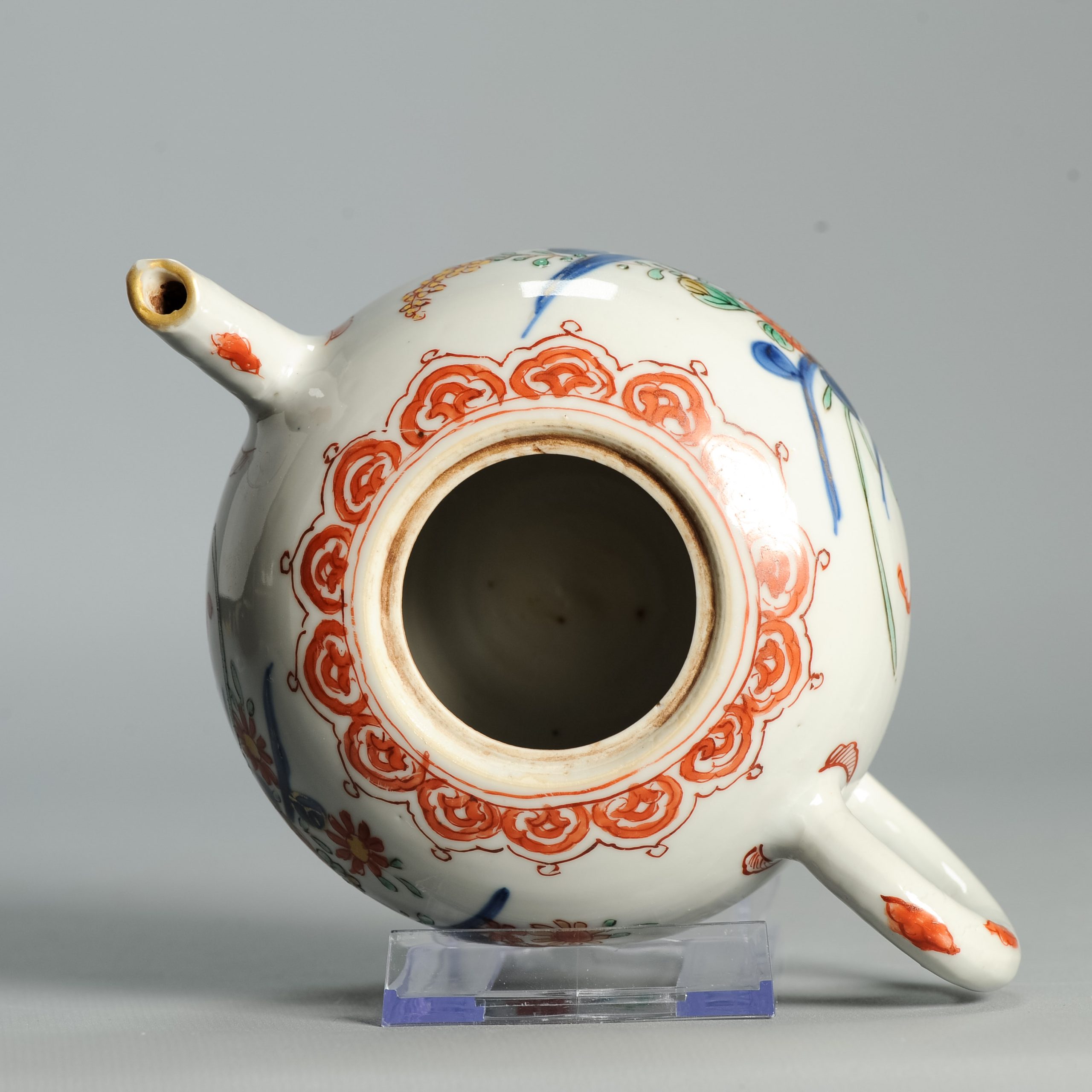 Antique Kangxi Period Ca 1700 Chinese Porcelain Tea pot Imari China Flower - Image 14