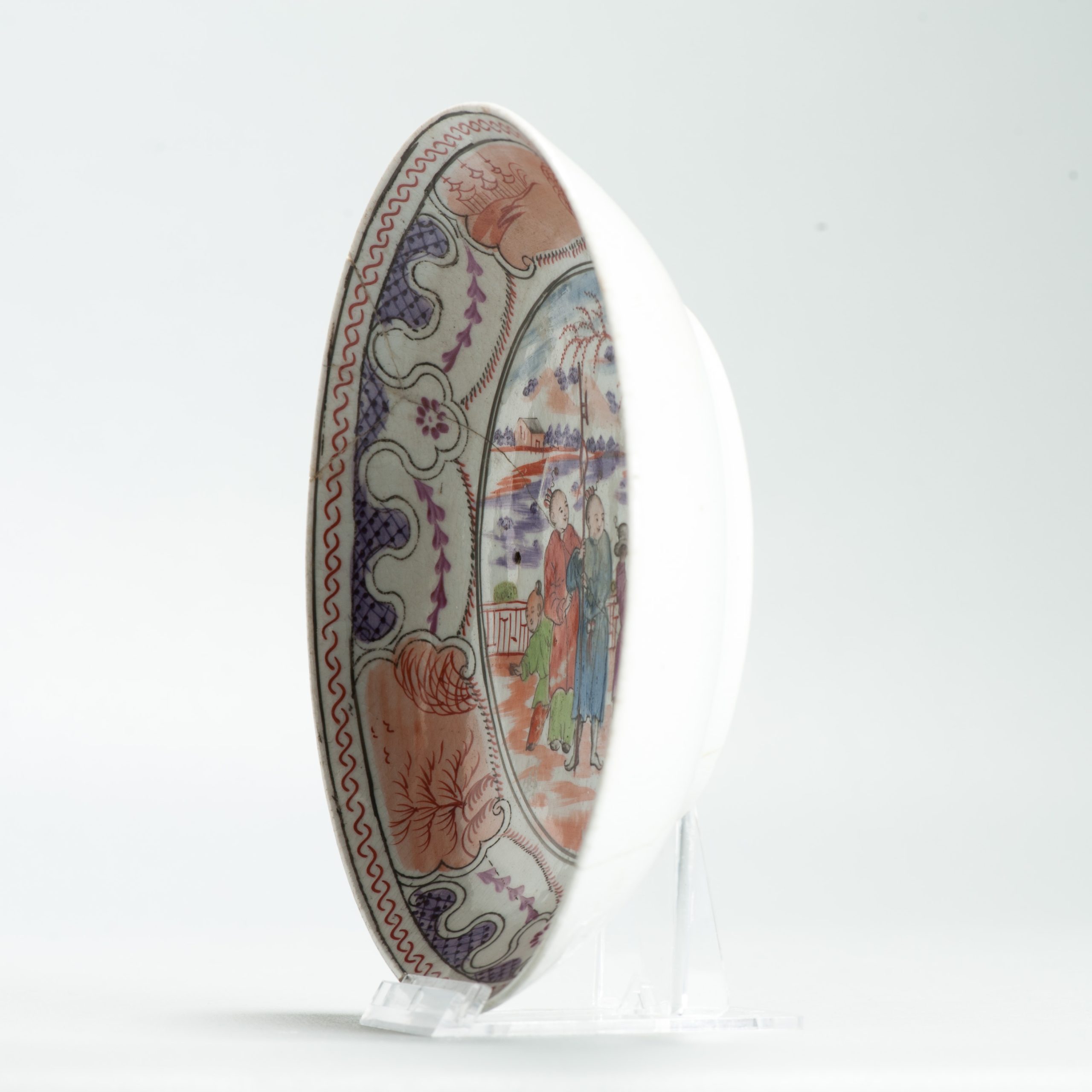 Antique European Porcelain Dish China Figural Rose Mandarin Style - Image 11