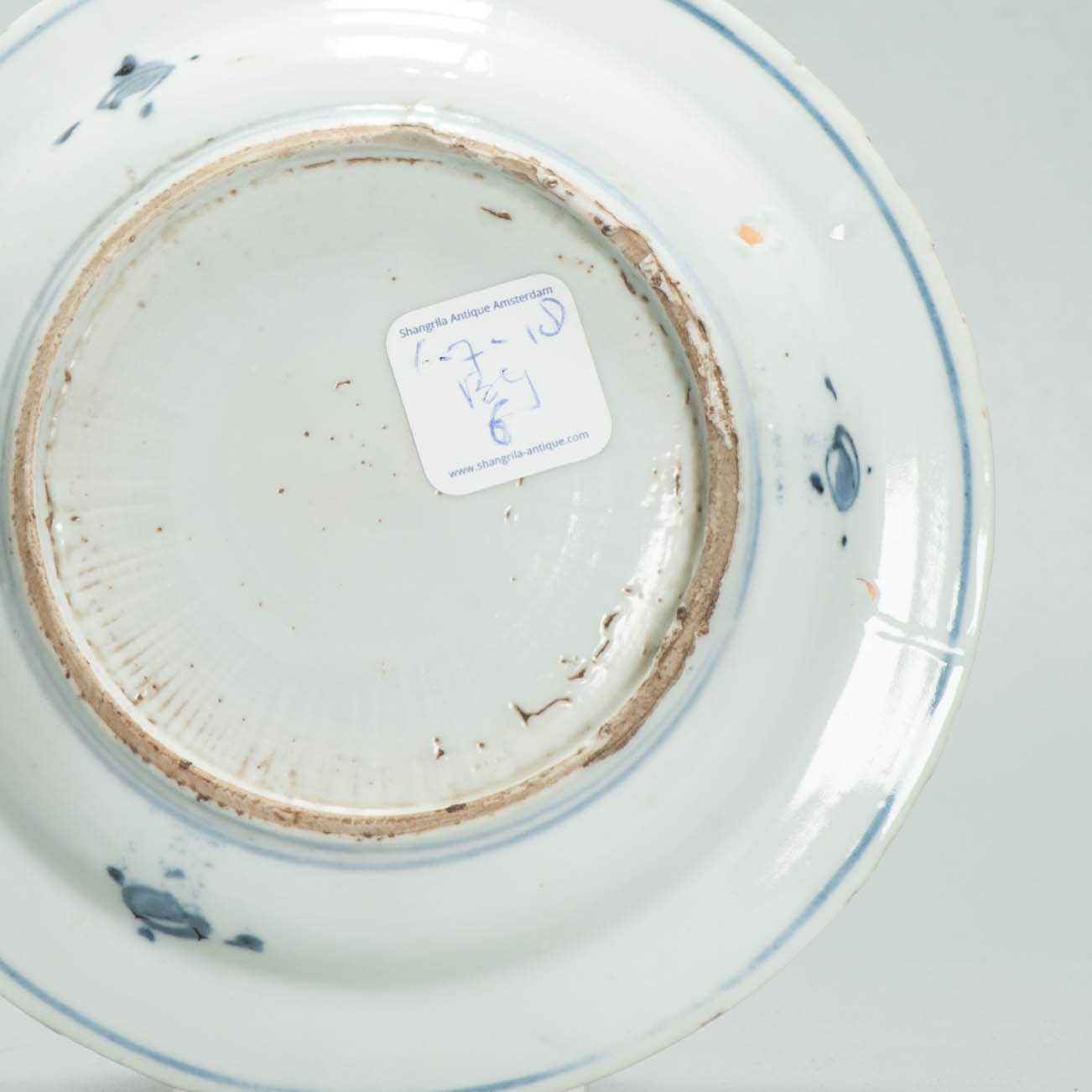 Antique 17C Chinese Porcelain Tianqi period Plate Scholar and Servant - Image 3