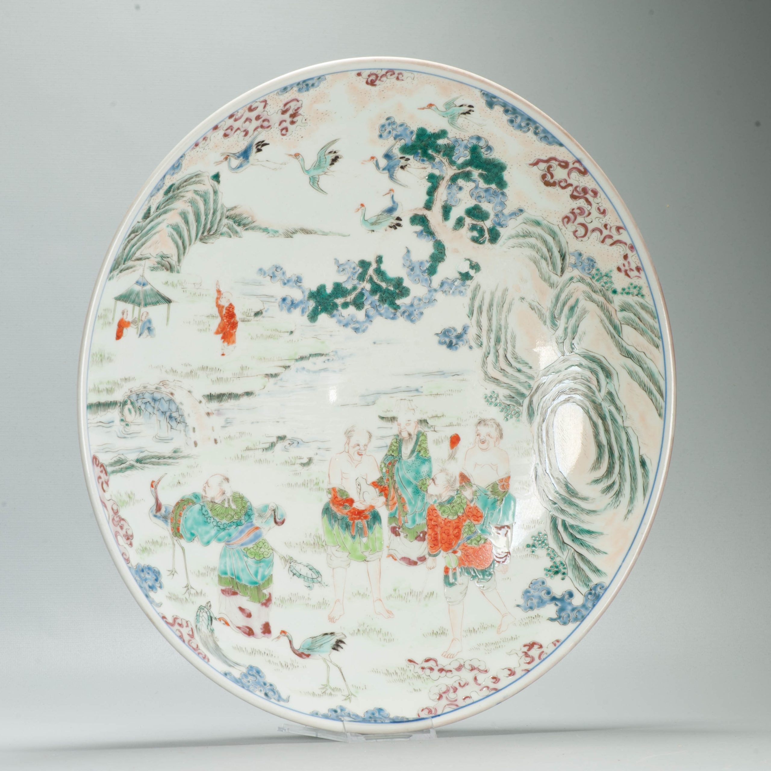 Antique Rare Japanese 19th C Porcelain Edo or Meiji Period Plate Marked BAse - Image 13