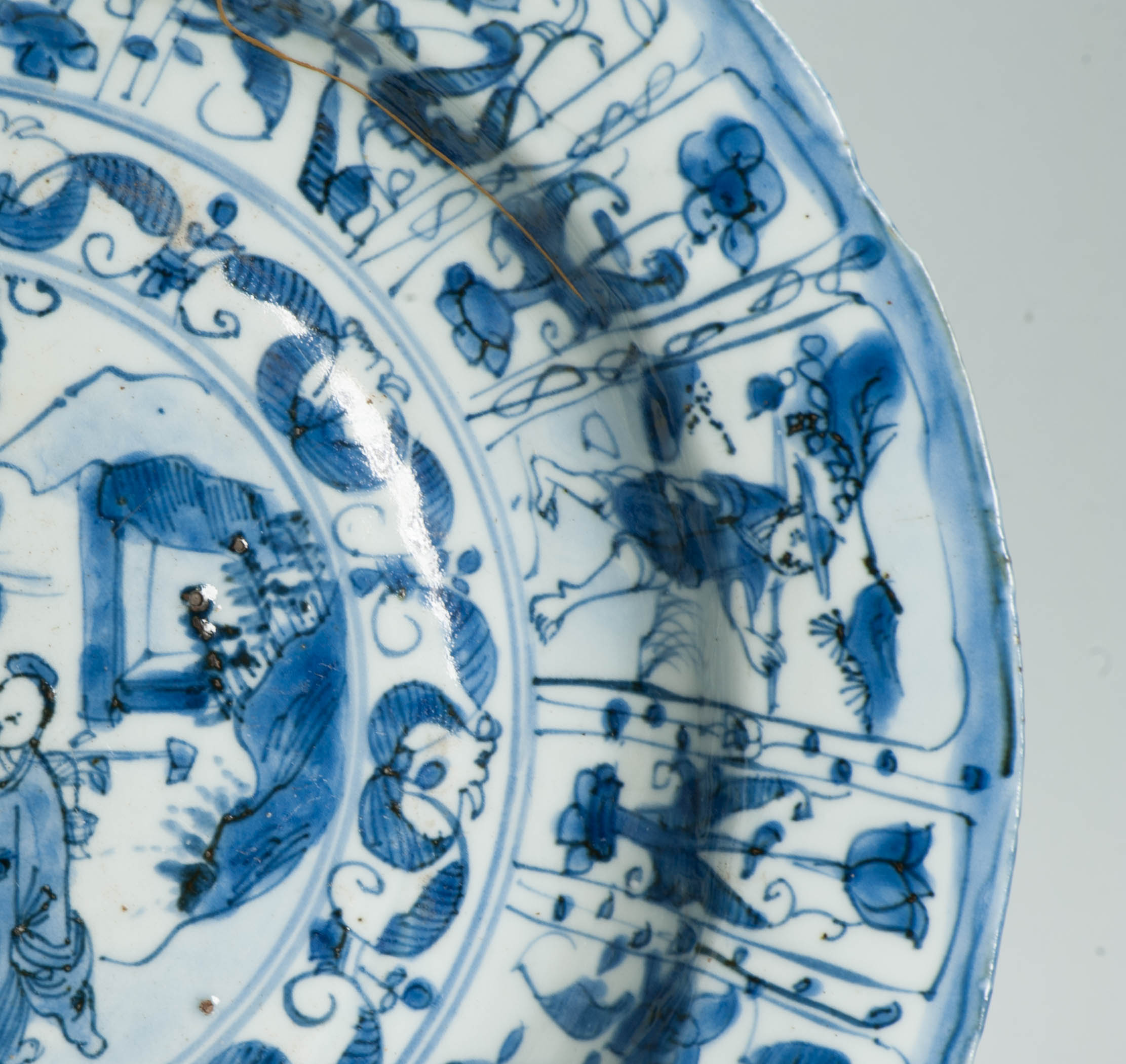 Antique Egret Marked Ming Chinese Kraak Porcelain Dish Museum Material - Image 10