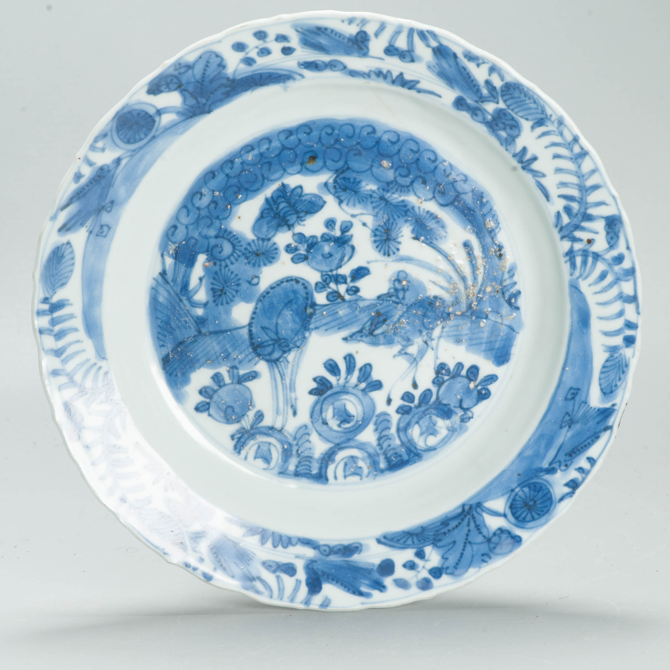 Antique Chinese Porcelain Ca 1600 Wanli Period plate with landscape Objects