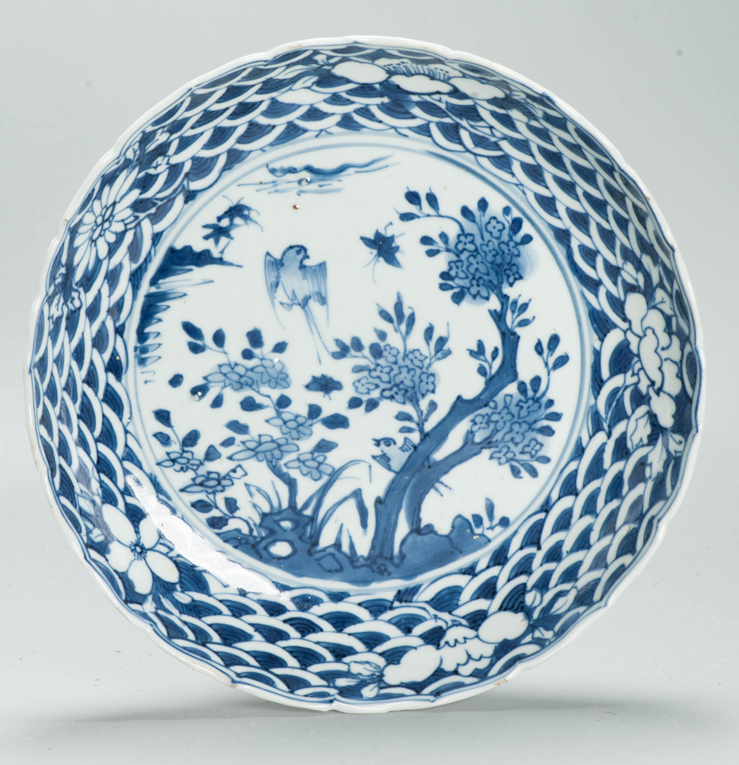 Antique 17th C Chinese Porcelain Tianqi-Chongzhen Plate Ming Chinese Landscape - Image 6