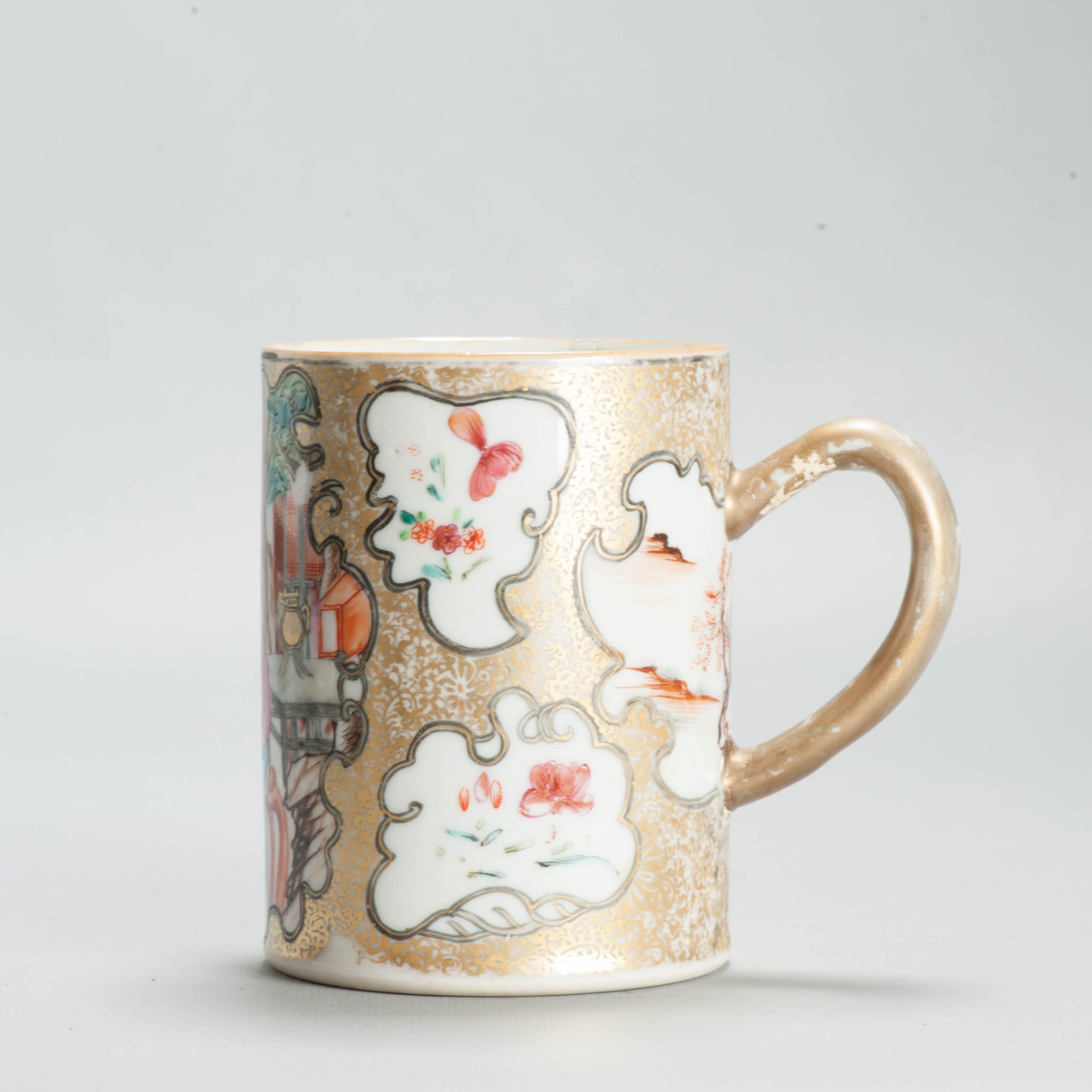 Antique 1740-1760 Chinese Porcelain Coffee Mug China Figural Rose Qianlong Period - Image 14