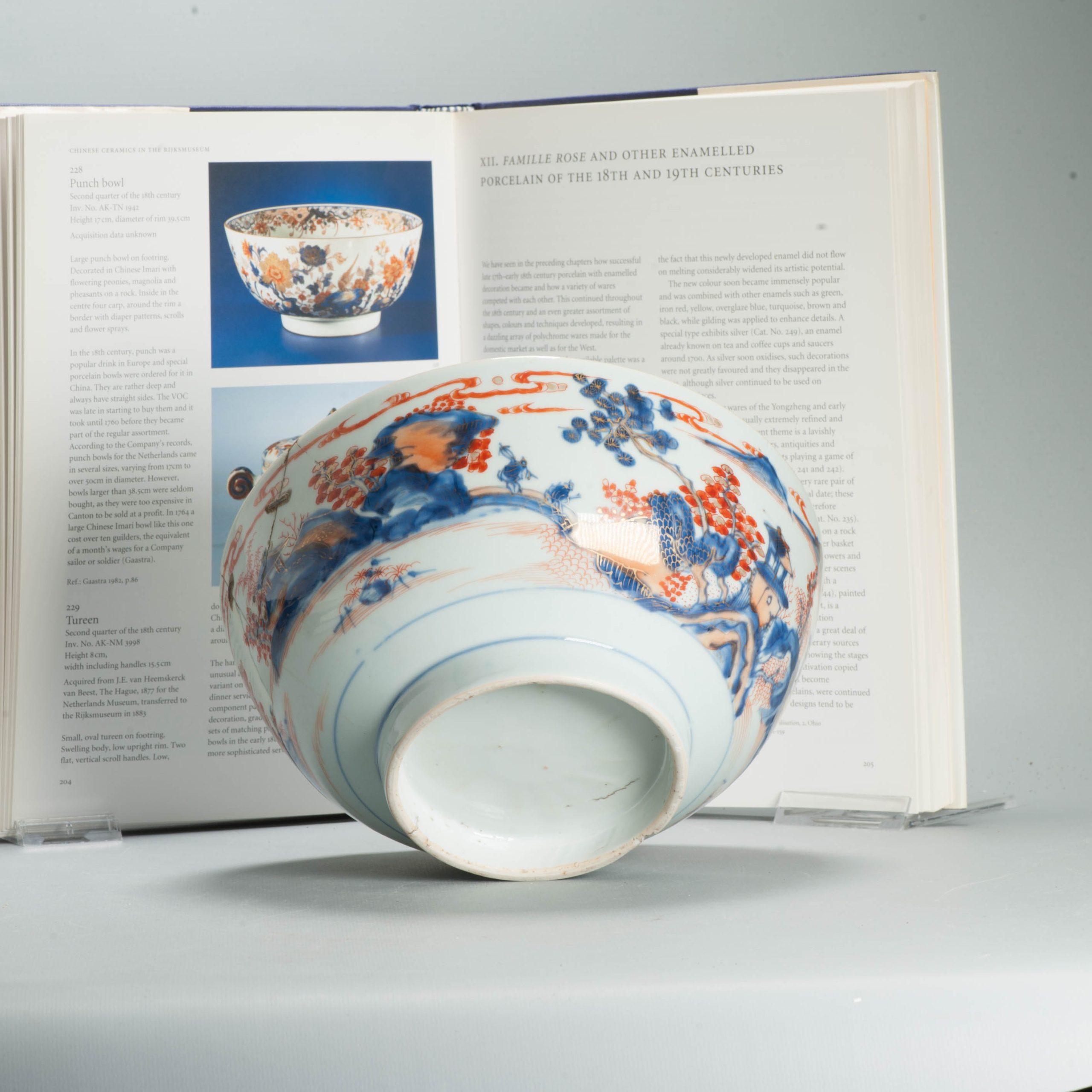 Antique 1700-20 Kangxi Qing Chinese Porcelain Bowl Landscape Imari - Image 13