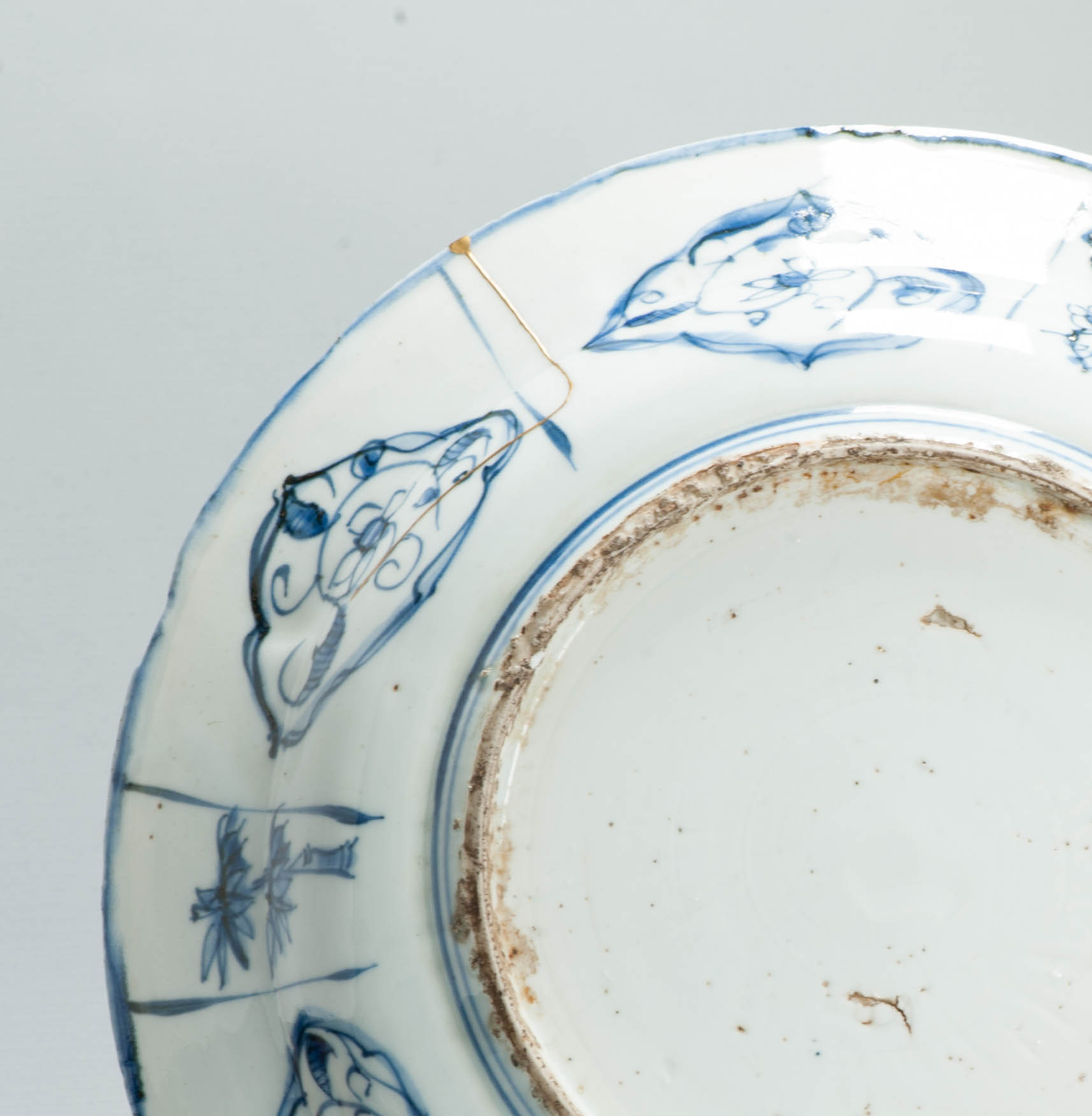 Antique Egret Marked Ming Chinese Kraak Porcelain Dish Museum Material - Image 7