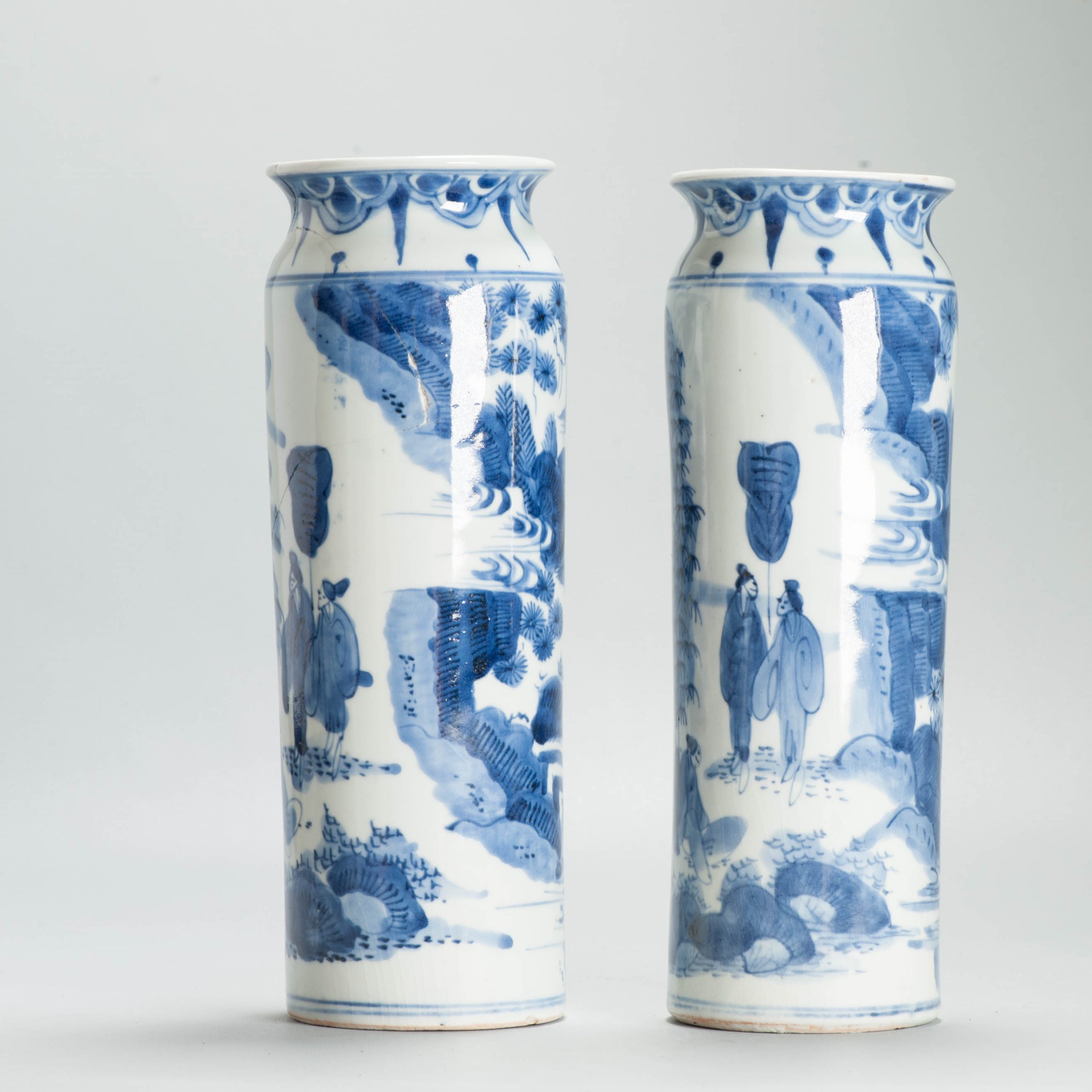 Museum Pieces - Arita Vases 1660 in Chinese Transitional style Japanese Porcelain Export - Image 8