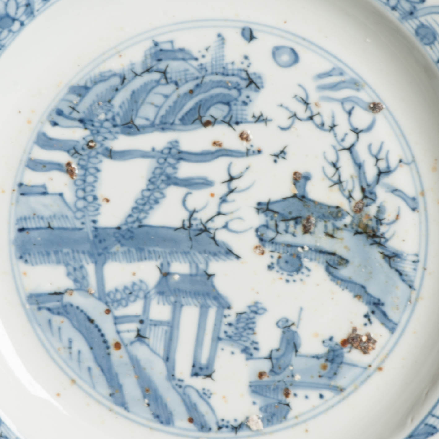 Antique Chinese Porcelain Ming 1540-1580 Jiajing Wanli Landscape Plate China - Image 4