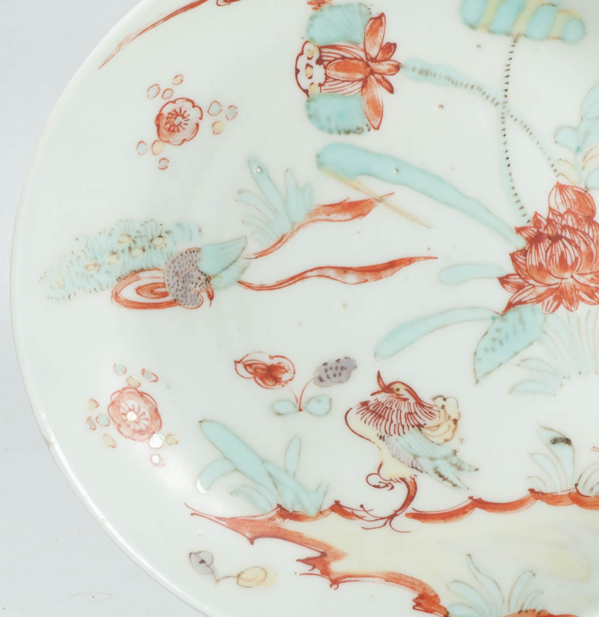 Very Rare Antique Chinese 17C Tianqi Turqoise and Yellow Dish of Porcelain - Image 7