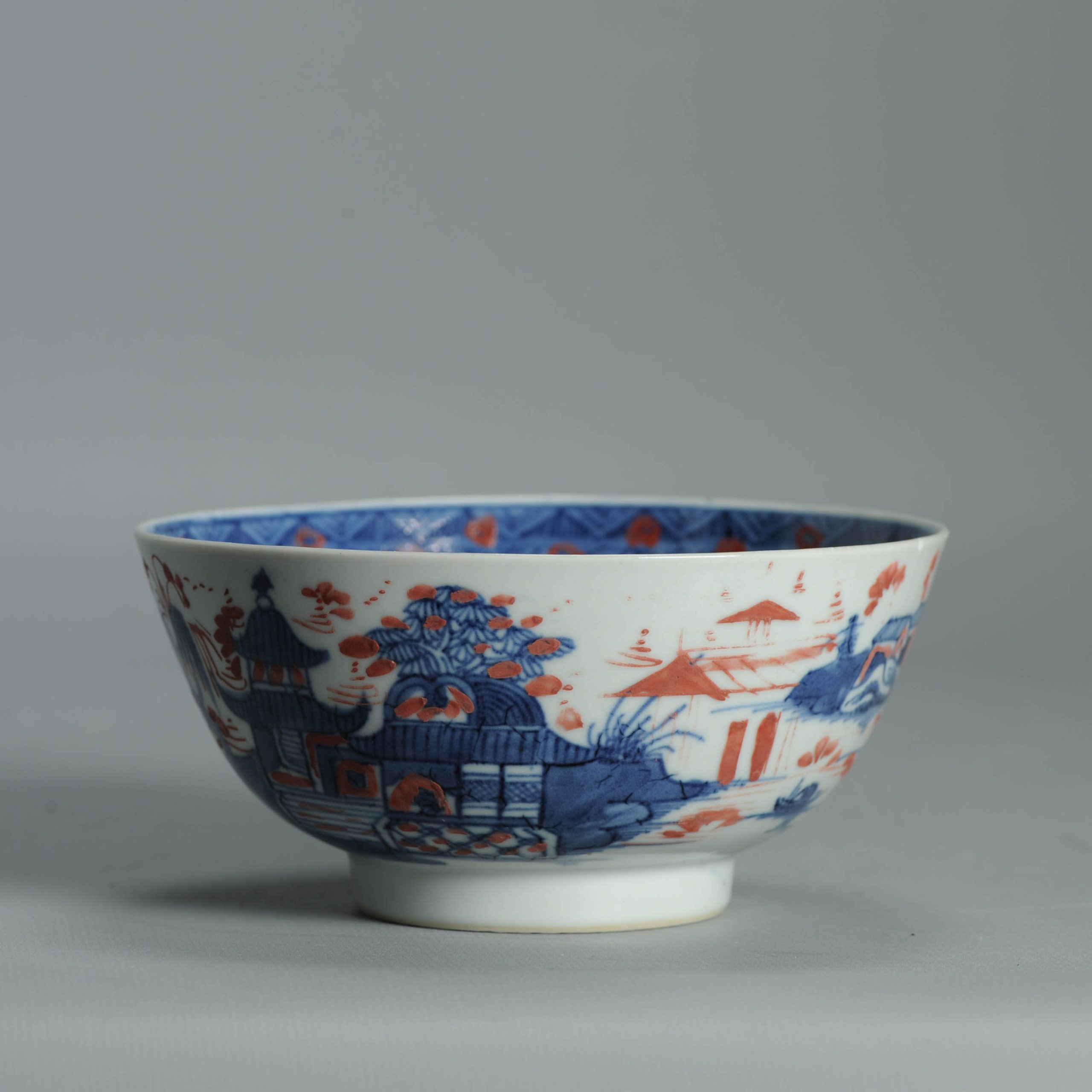 Antique 1720-30 Qing Chinese Porcelain Bowl European Amsterdam Bont Decoration - Image 8