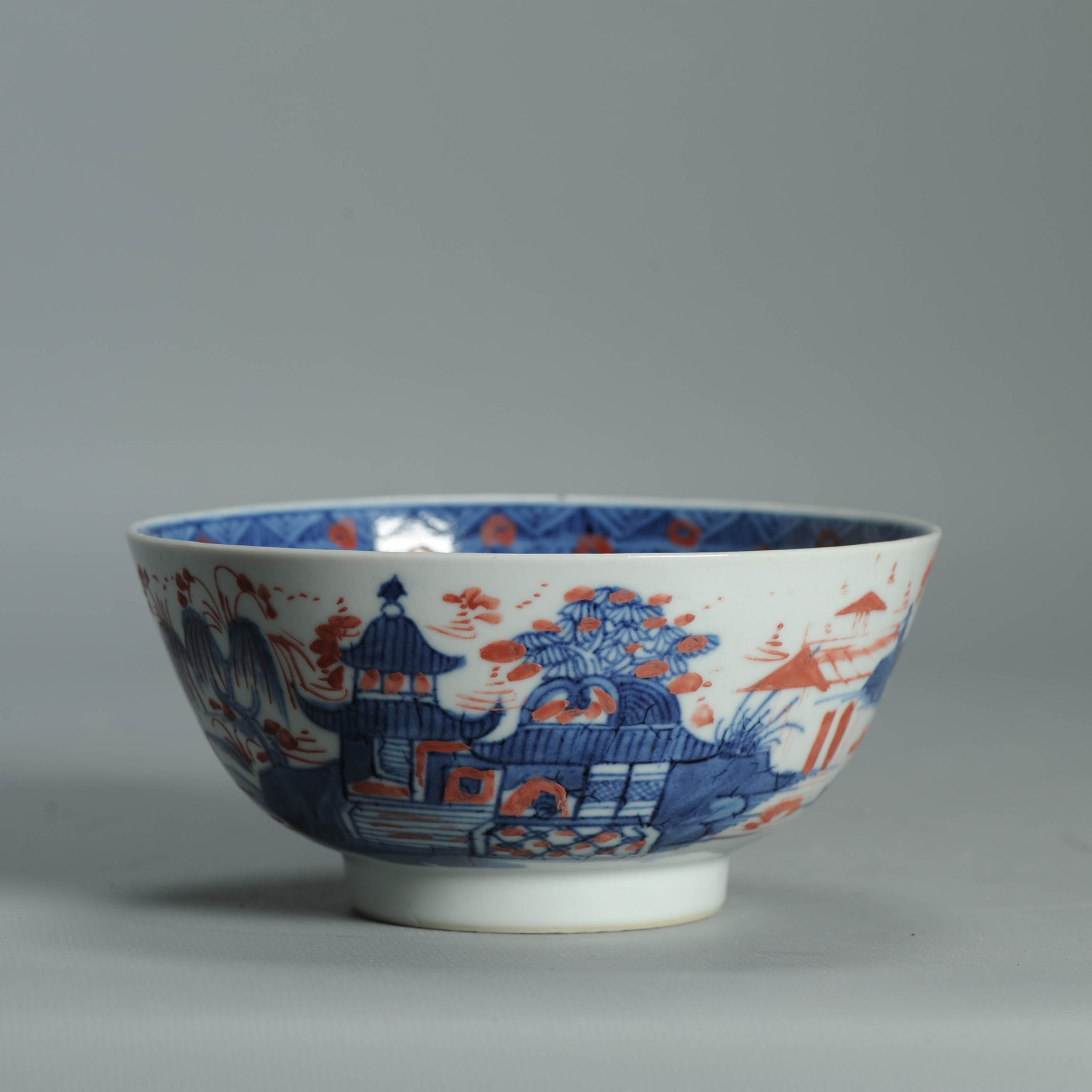 Antique 1720-30 Qing Chinese Porcelain Bowl European Amsterdam Bont Decoration - Image 9