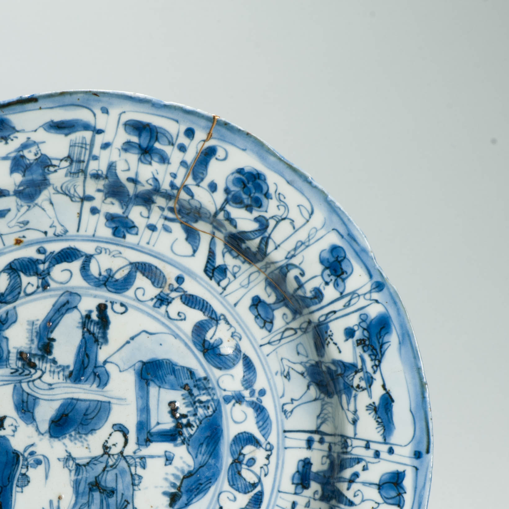 Antique Egret Marked Ming Chinese Kraak Porcelain Dish Museum Material - Image 5