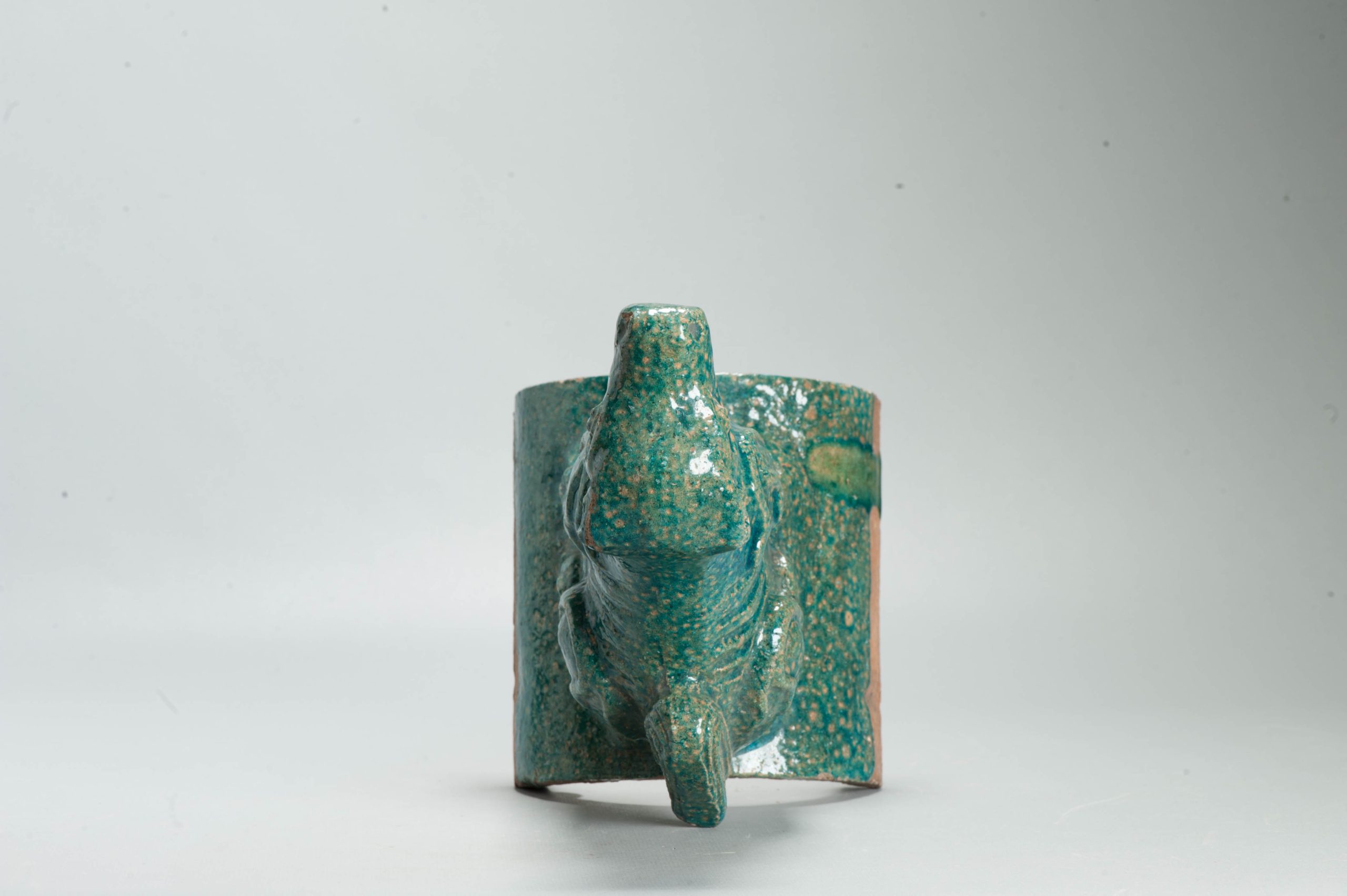 Antique Ming or Qing Earthenware Roof tile Ornament of a Dog China - Image 11