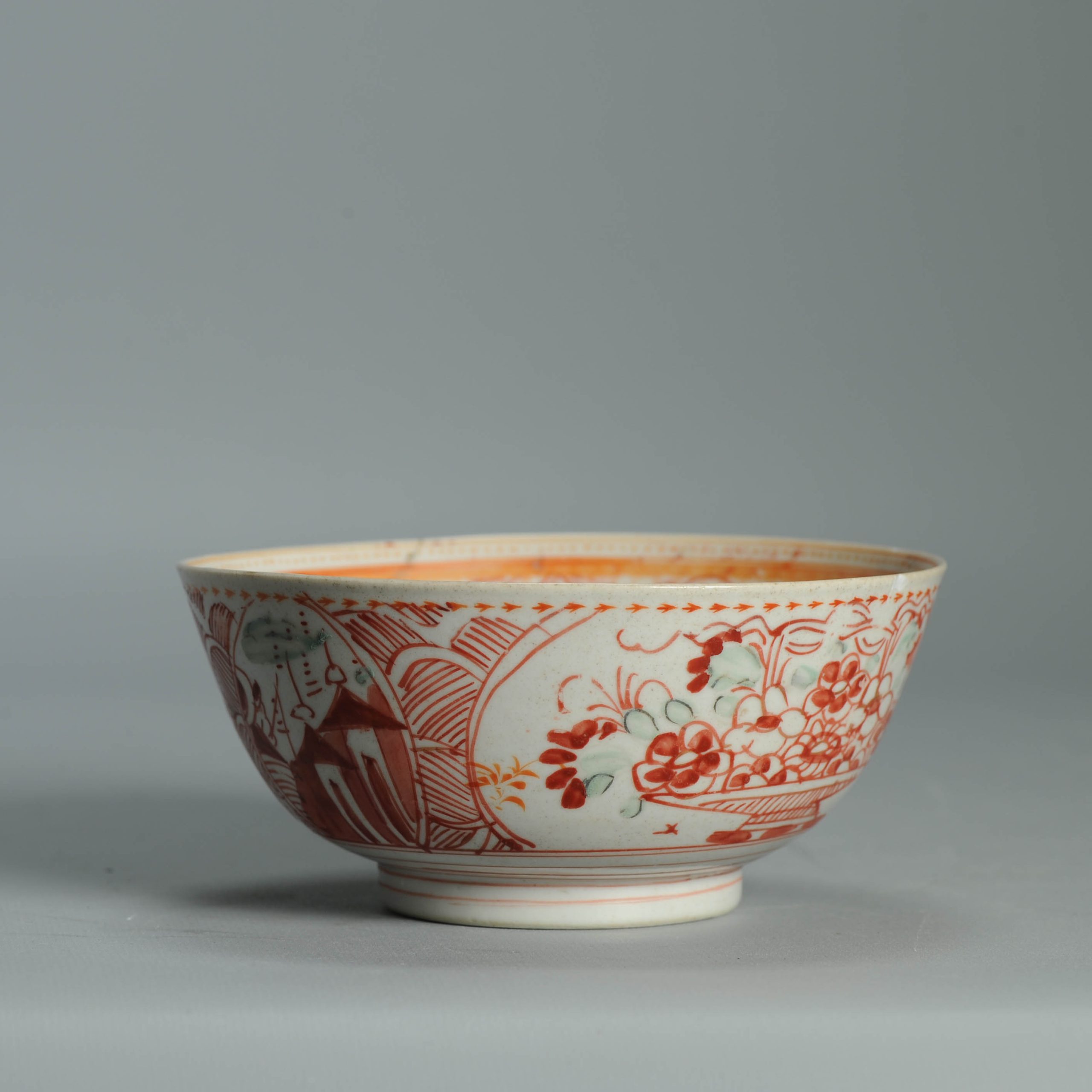 Antique 1720-30 Qing Chinese Porcelain Bowl European Amsterdam Bont Decoration - Image 8
