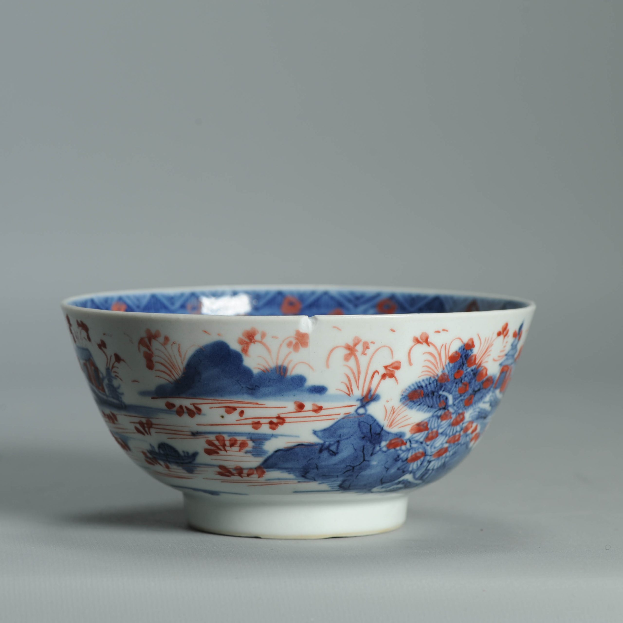Antique 1720-30 Qing Chinese Porcelain Bowl European Amsterdam Bont Decoration - Image 14