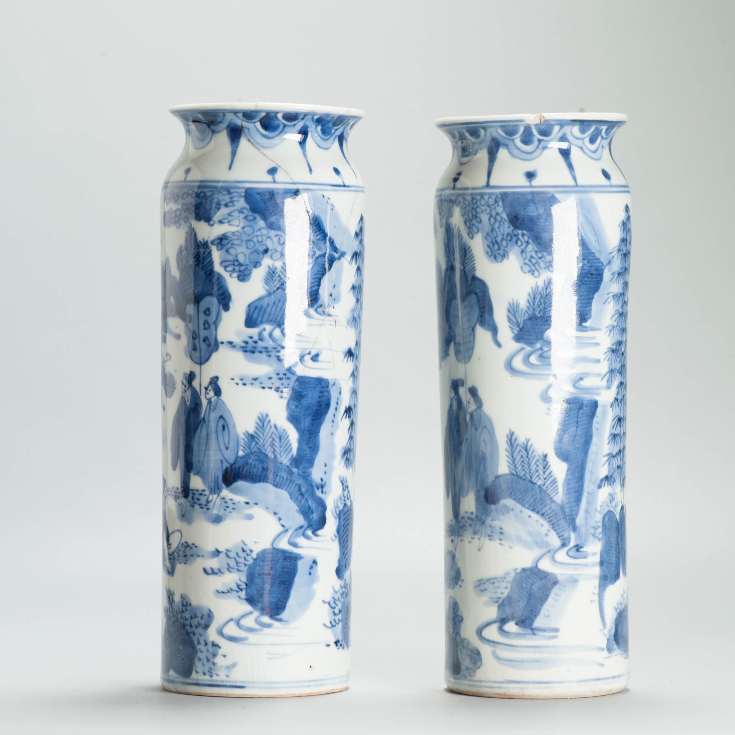 Museum Pieces - Arita Vases 1660 in Chinese Transitional style Japanese Porcelain Export - Image 12