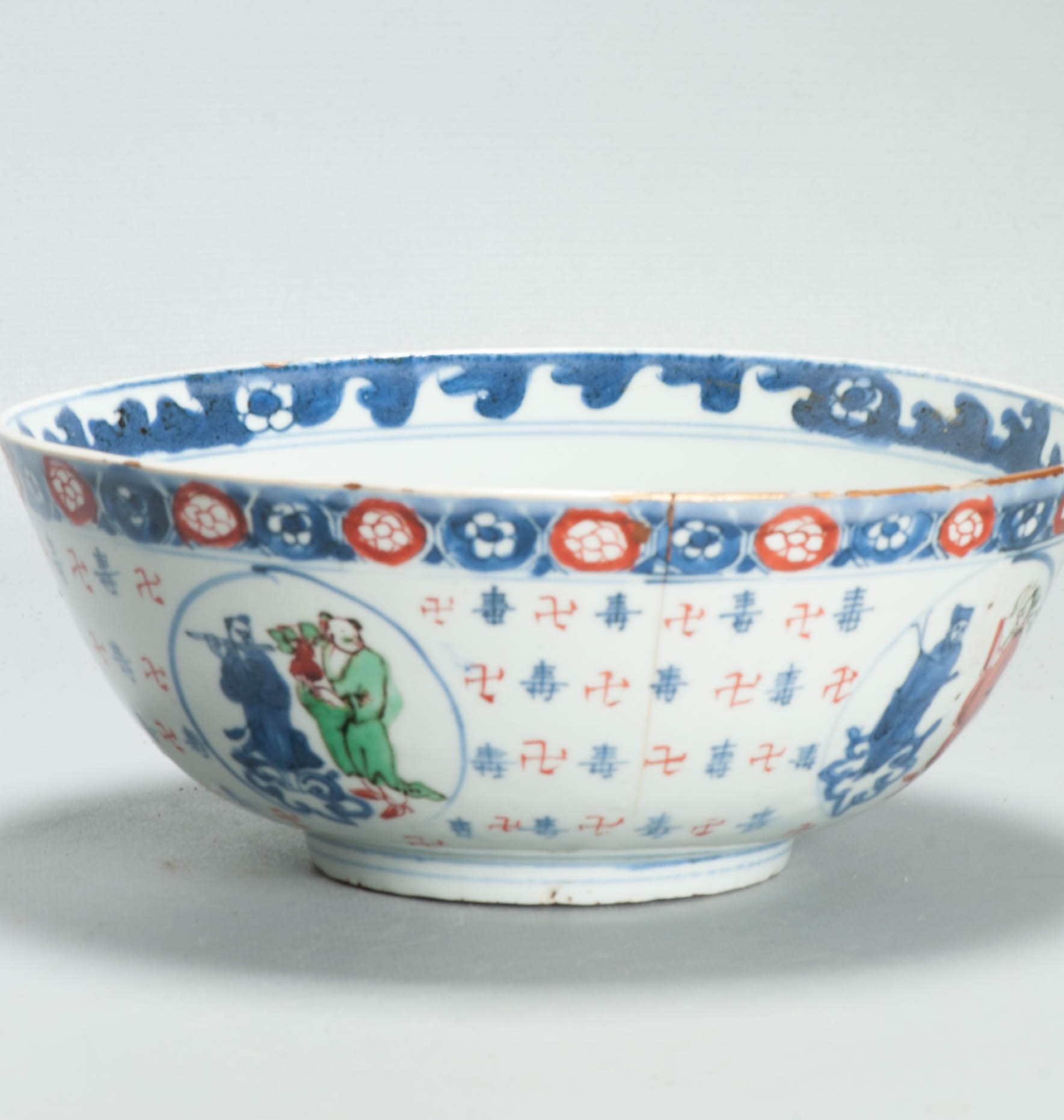 Large and Very Rare Antique Chinese 17C Wanli - Tianqi Ko Akae Bowl Porcelain - Image 11