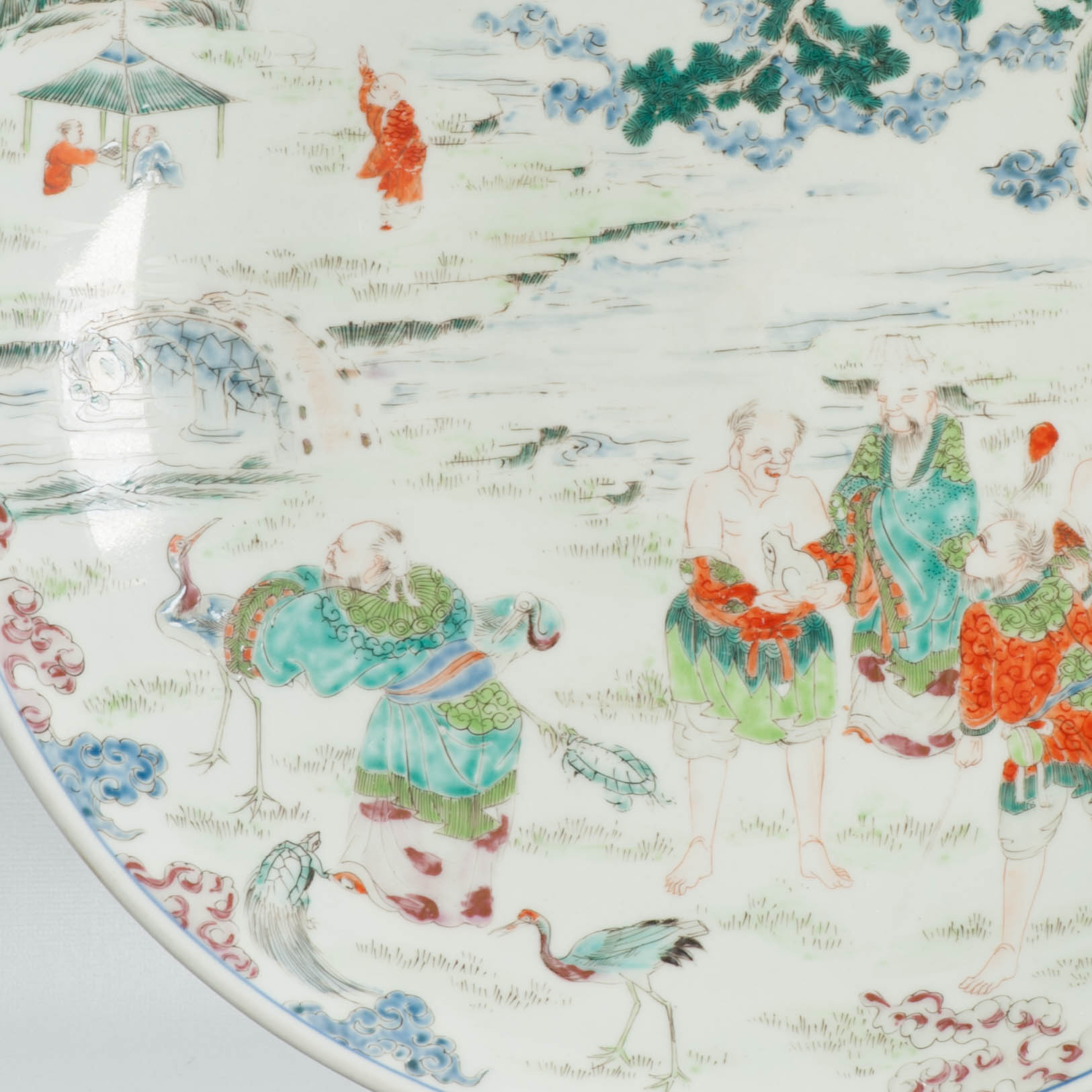 Antique Rare Japanese 19th C Porcelain Edo or Meiji Period Plate Marked BAse - Image 10