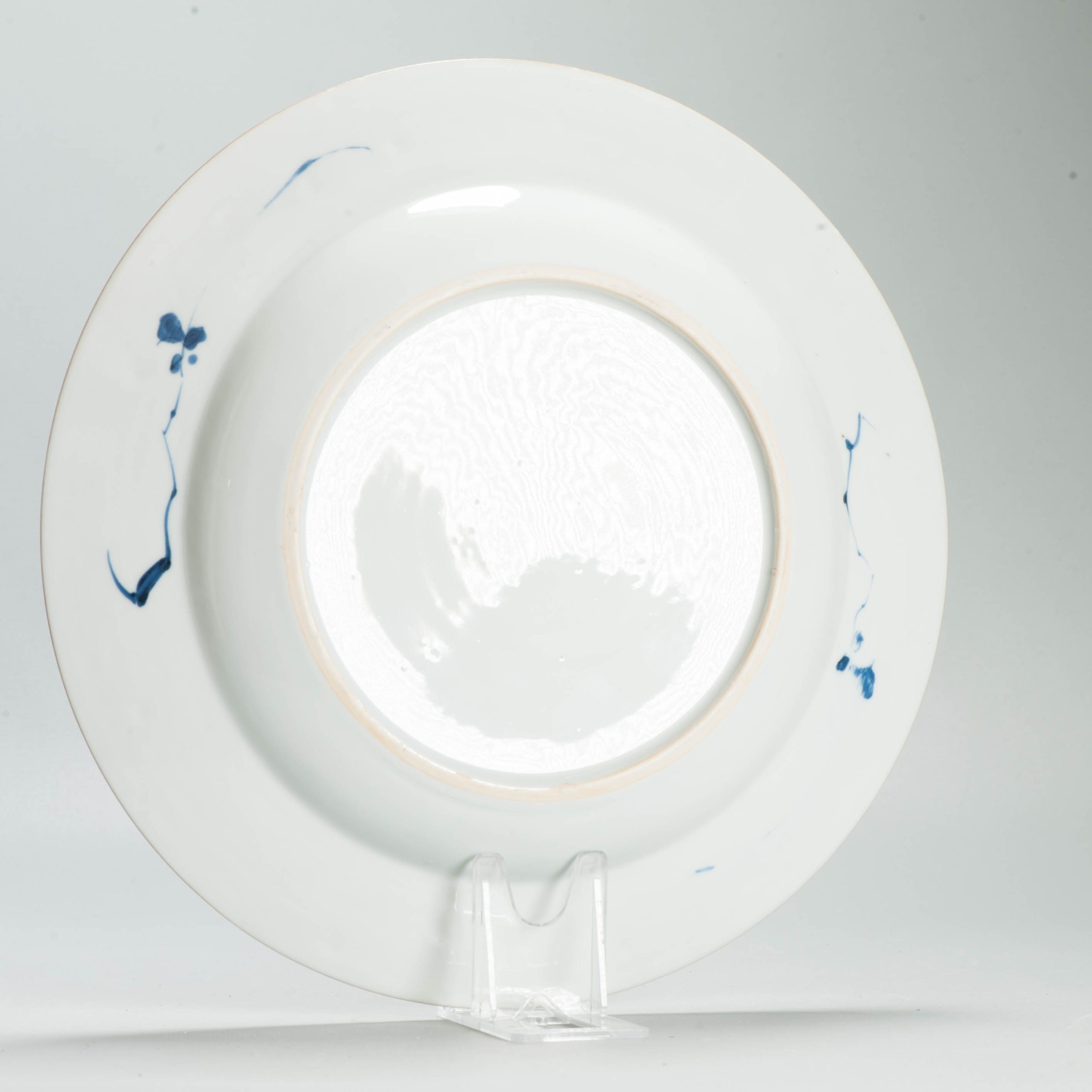 Antique Chinese Porcelain Kangxi Period Plate Dish Flowers Buddhist Symbols - Image 9