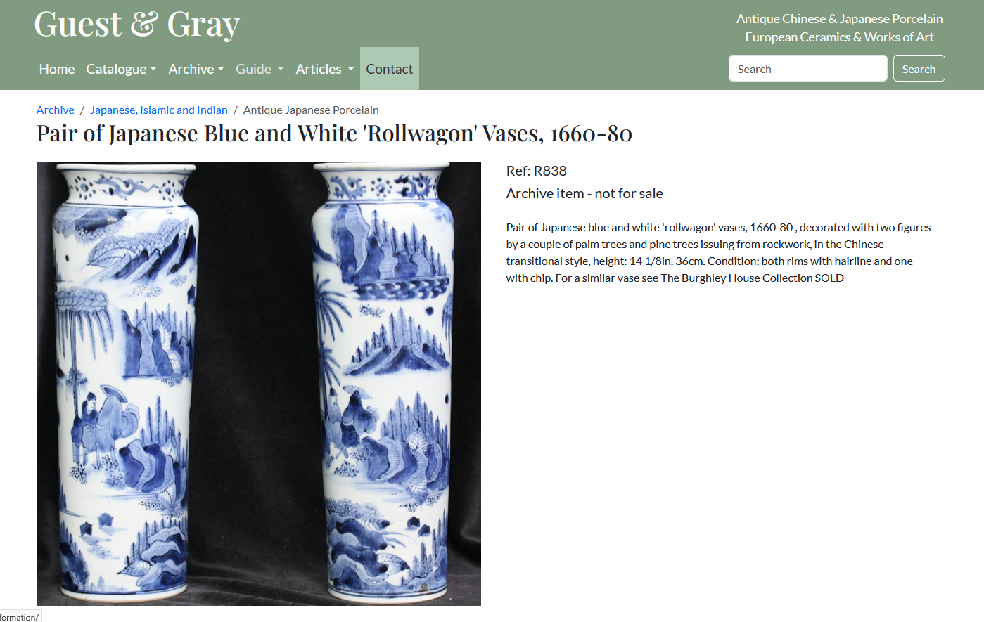 Museum Pieces - Arita Vases 1660 in Chinese Transitional style Japanese Porcelain Export - Image 16