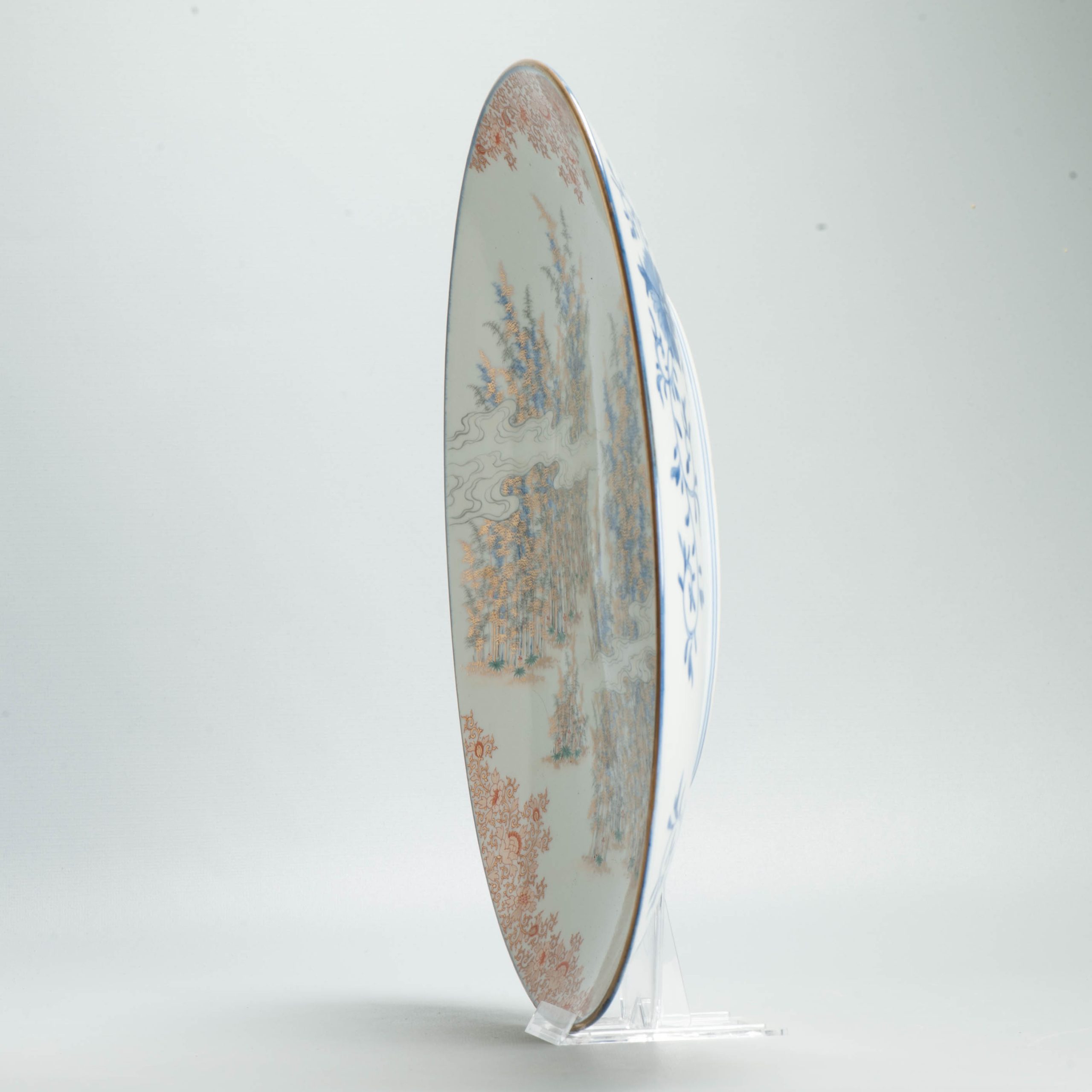Antique Rare Japanese 19th C Porcelain Fukugawa Koransha Plate Marked - Image 8