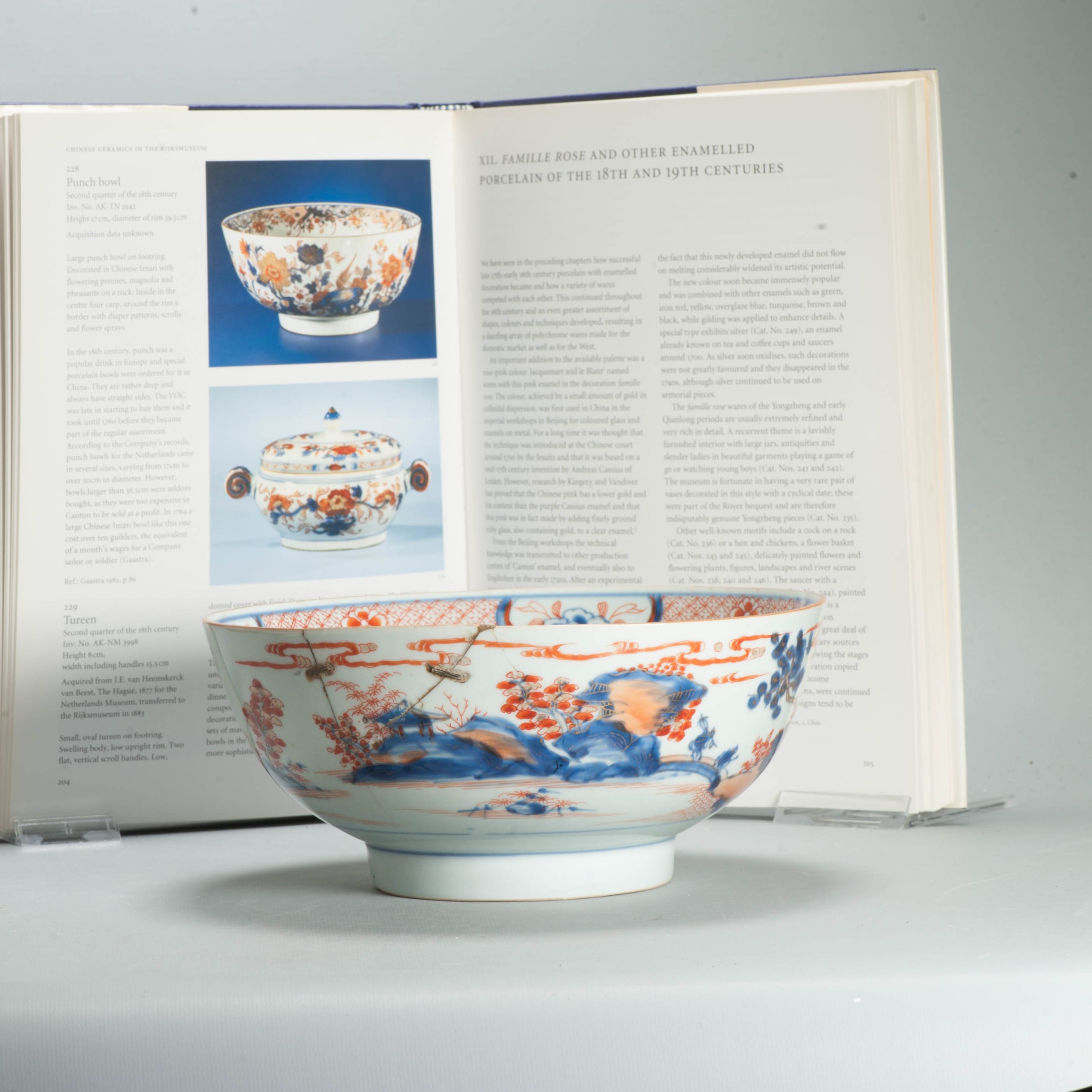 Antique 1700-20 Kangxi Qing Chinese Porcelain Bowl Landscape Imari - Image 14