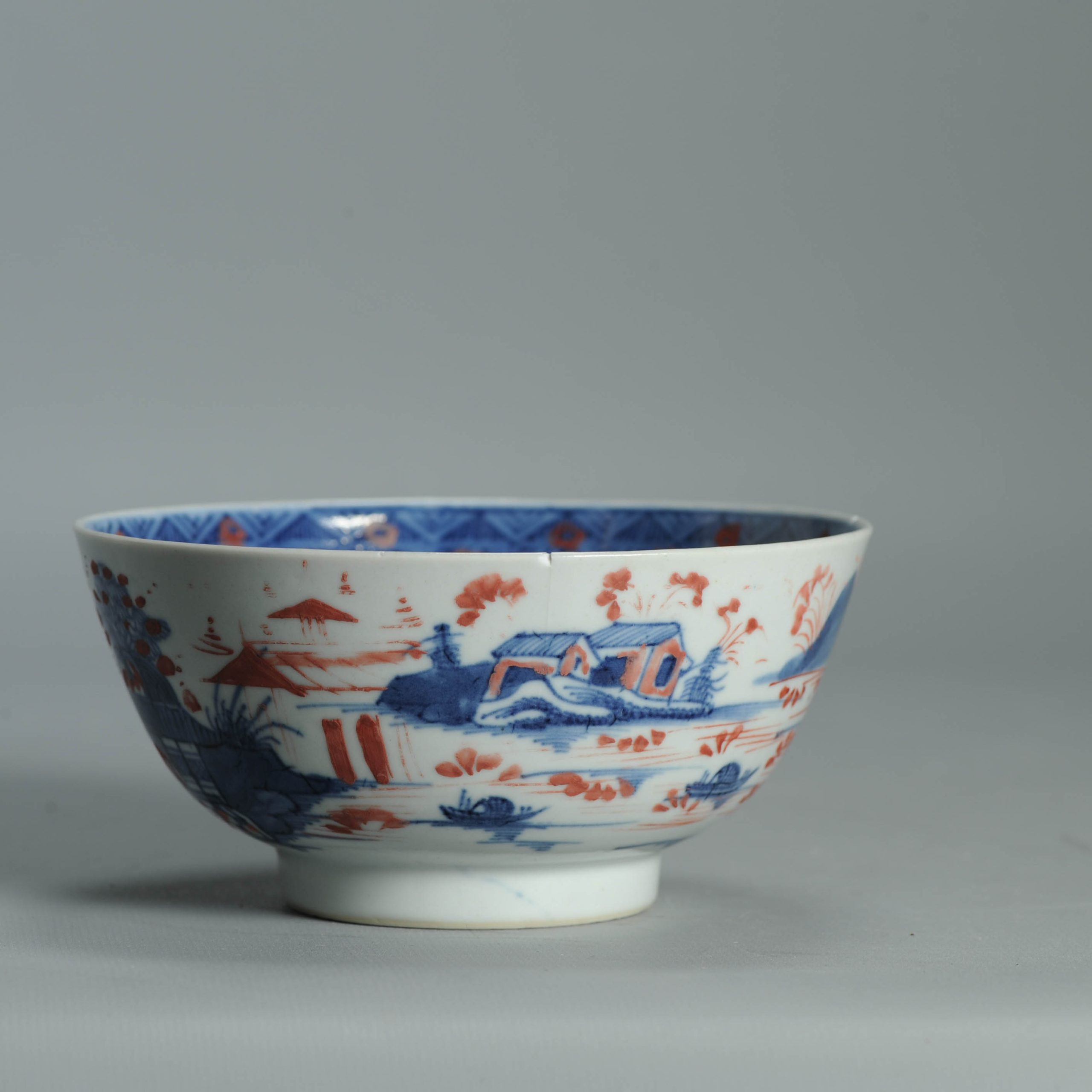 Antique 1720-30 Qing Chinese Porcelain Bowl European Amsterdam Bont Decoration - Image 6