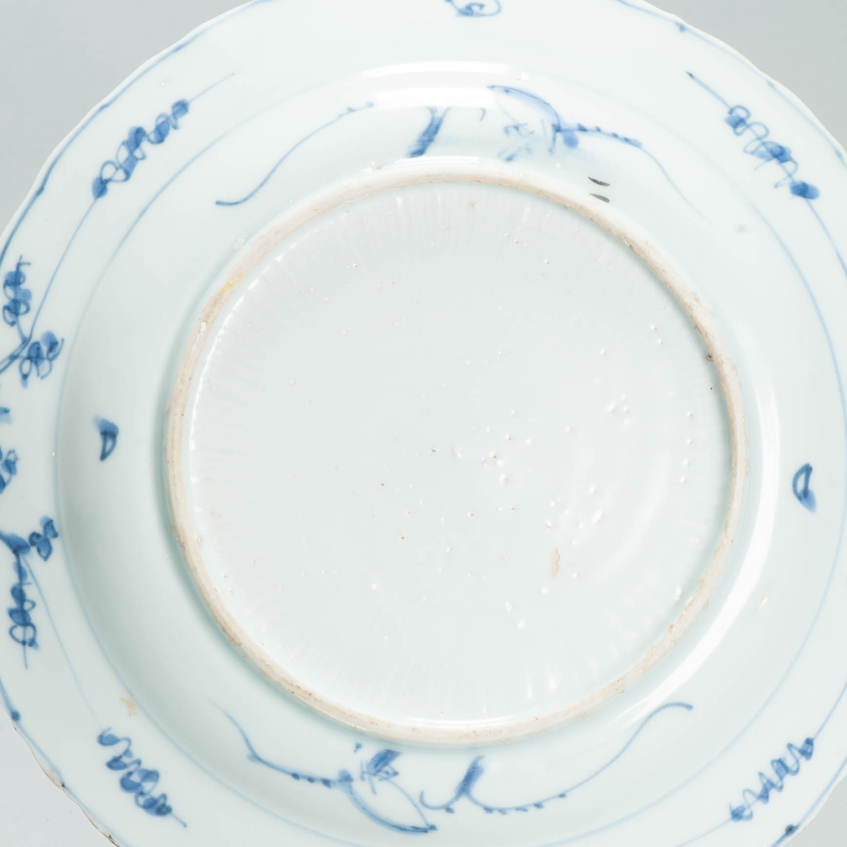 Antique Chinese Porcelain Ca 1600 Wanli Period plate Landscape Deer Ducks - Image 5