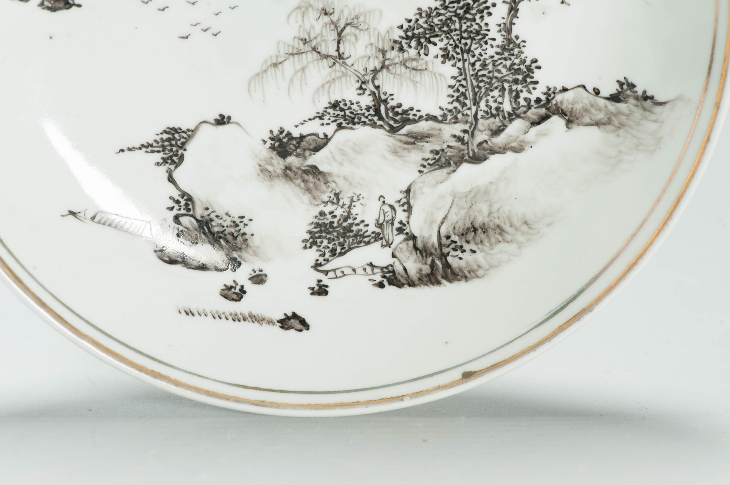 Antique Ca 1900-1930 Republic period Chinese Porcelain plate Qianjiang Cheng Ji Ru - Image 3