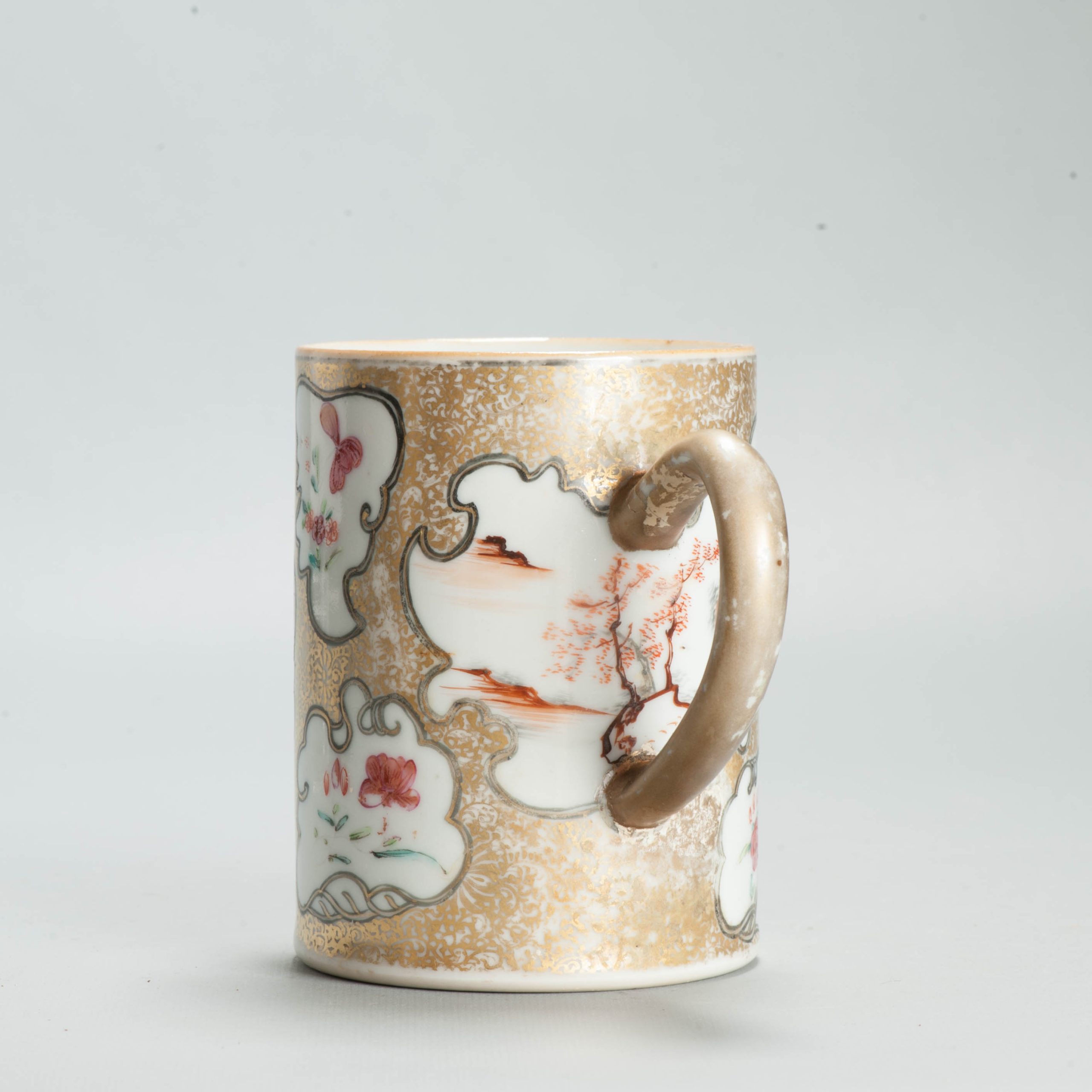 Antique 1740-1760 Chinese Porcelain Coffee Mug China Figural Rose Qianlong Period - Image 13