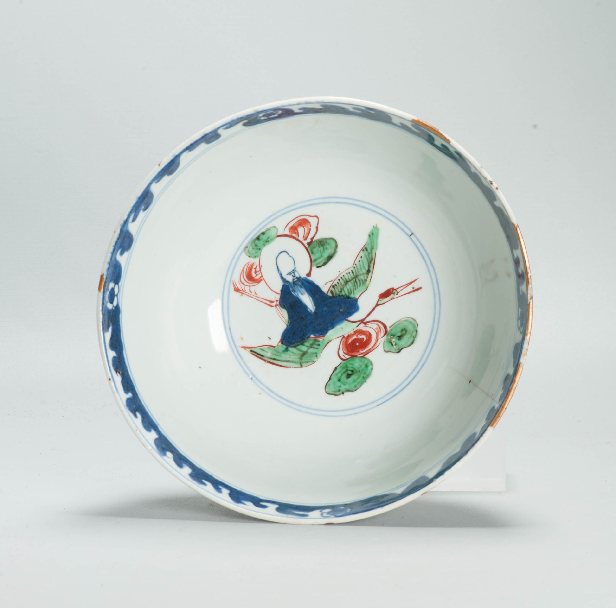 Large and Very Rare Antique Chinese 17C Wanli - Tianqi Ko Akae Bowl Porcelain - Image 4