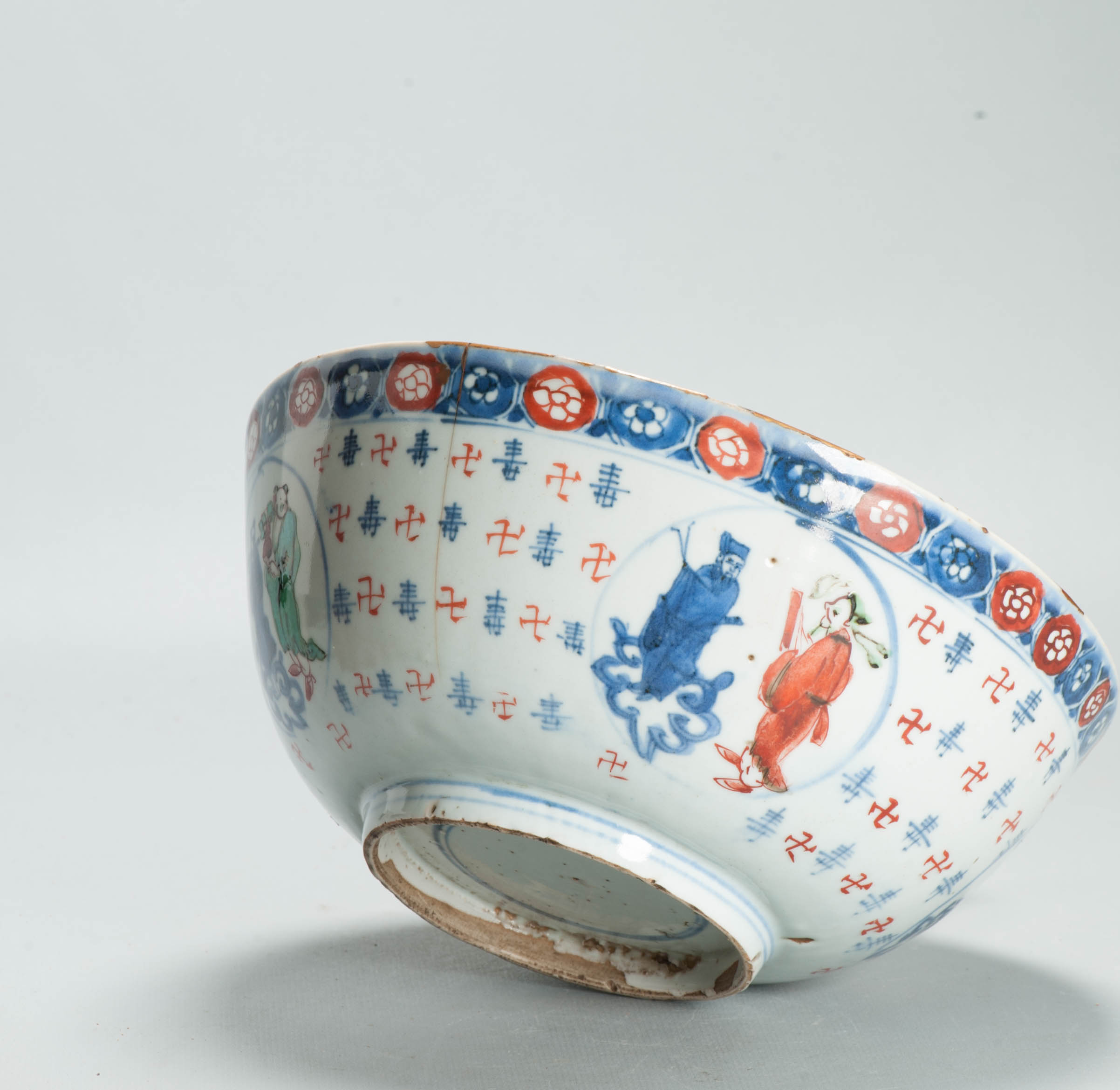 Large and Very Rare Antique Chinese 17C Wanli - Tianqi Ko Akae Bowl Porcelain - Image 19