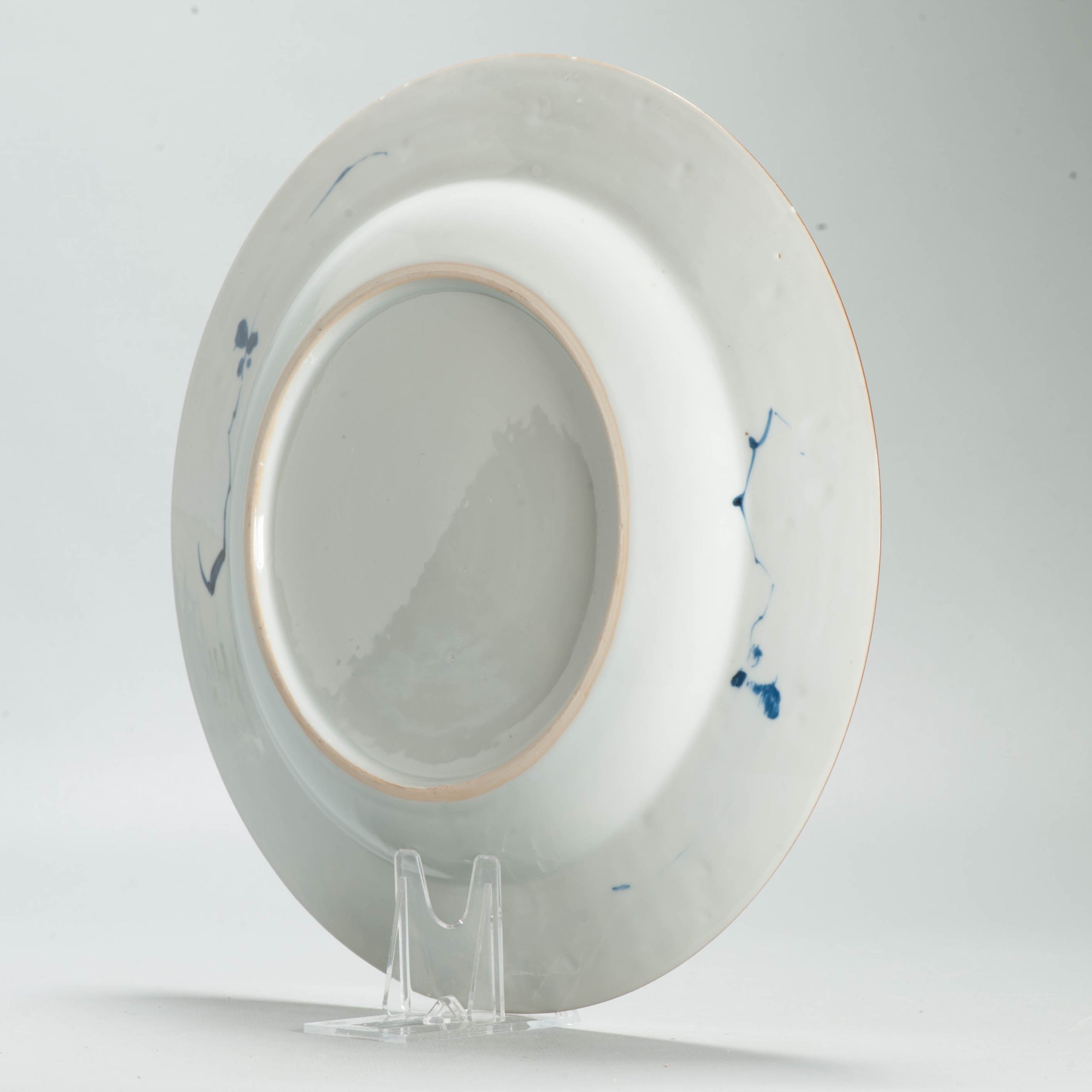 Antique Chinese Porcelain Kangxi Period Plate Dish Flowers Buddhist Symbols - Image 7