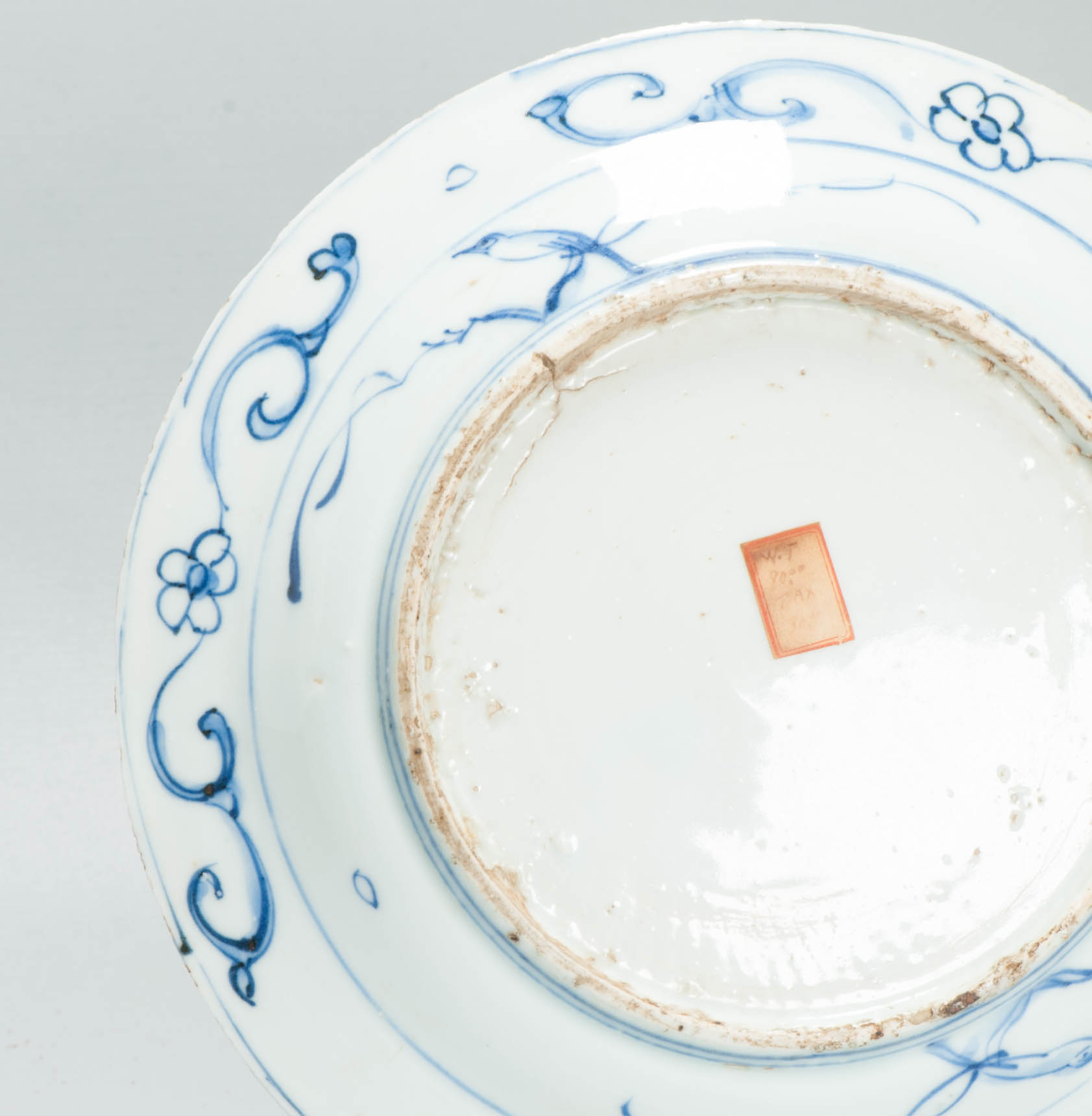 Antique 17th C Chinese Porcelain Tianqi-Chongzhen Buddhist Plate Ming - Image 10
