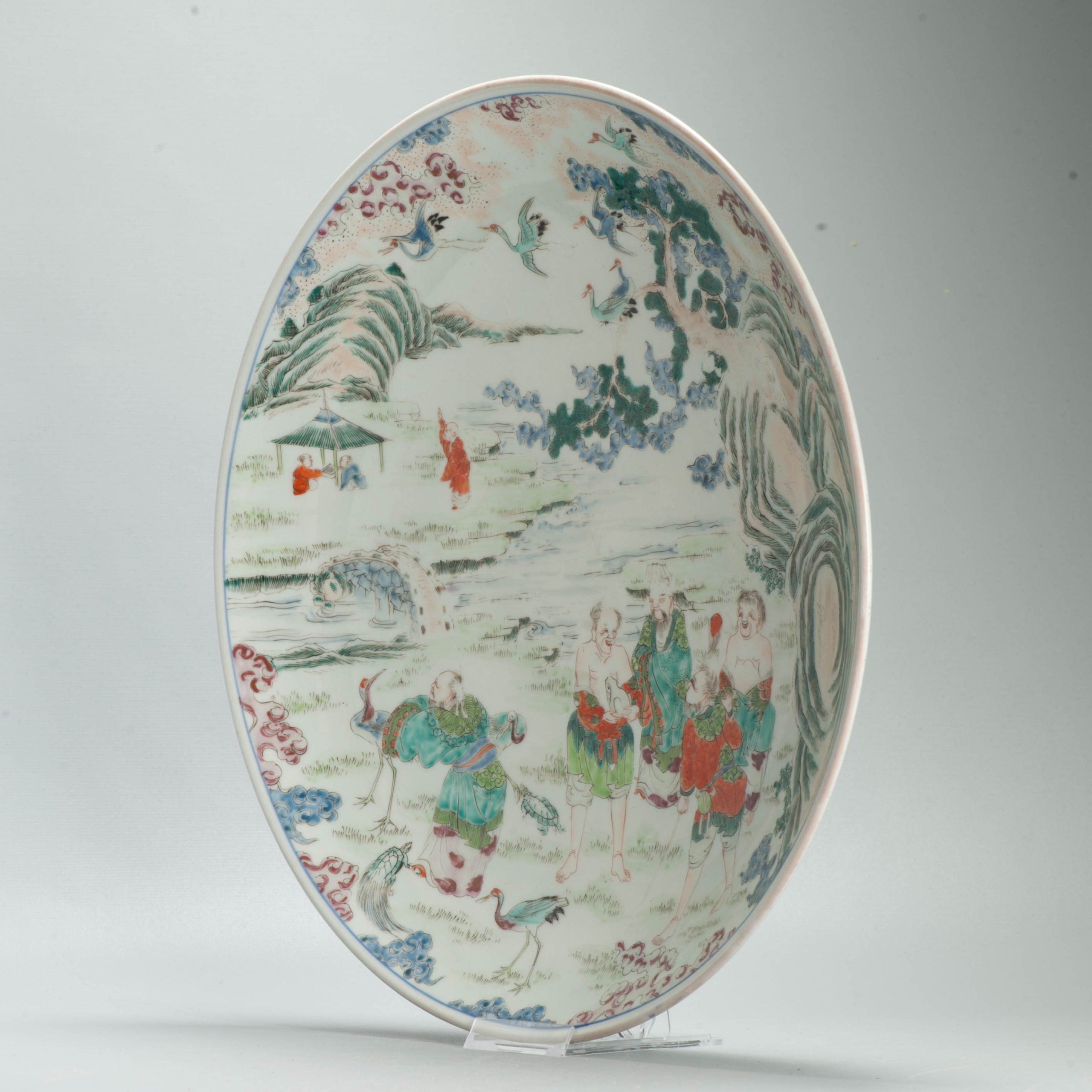 Antique Rare Japanese 19th C Porcelain Edo or Meiji Period Plate Marked BAse - Image 8