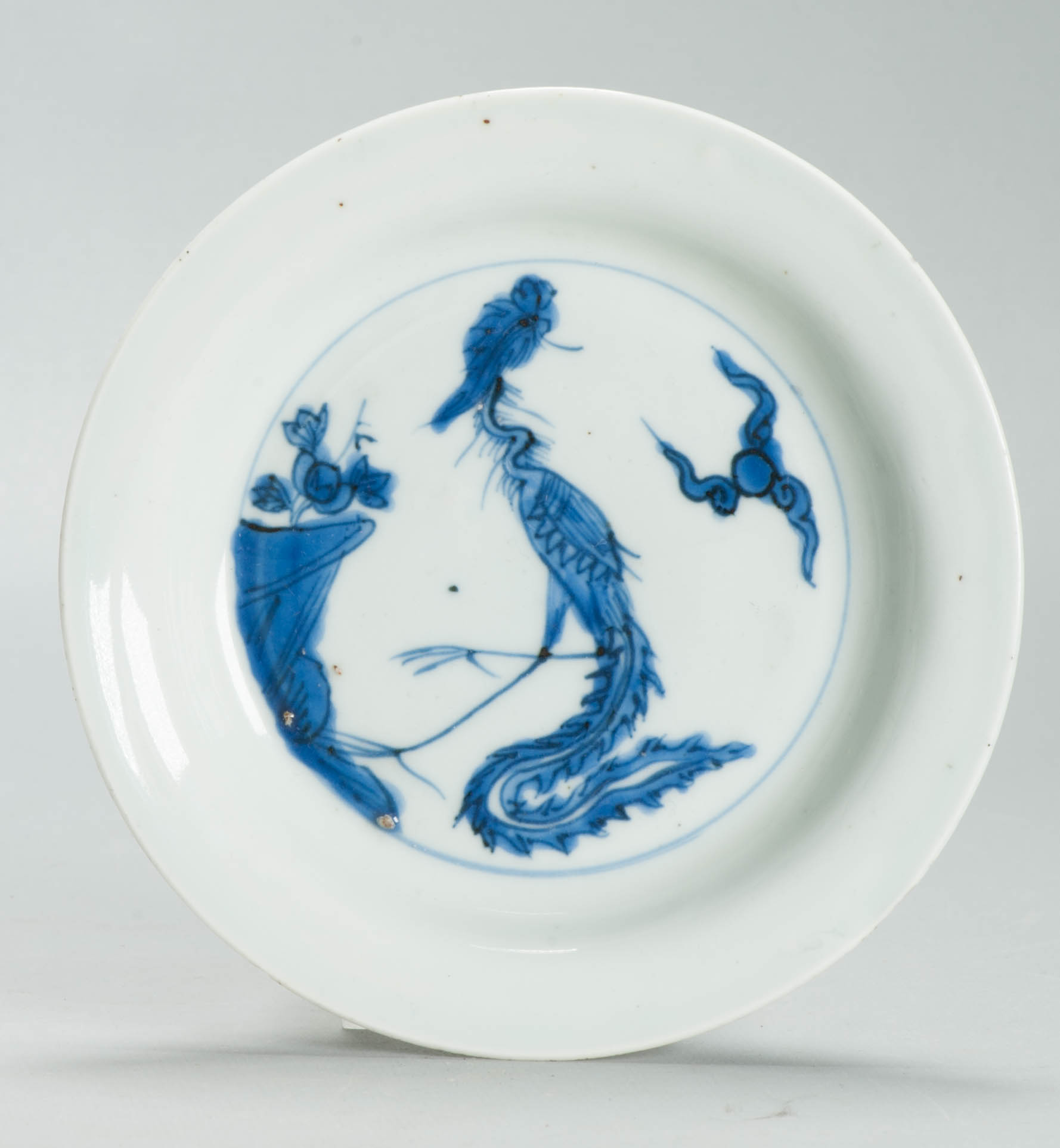 Antique Chinese Porcelain 16th century Jiajing or Wanli plate with Fenghuang - Image 14