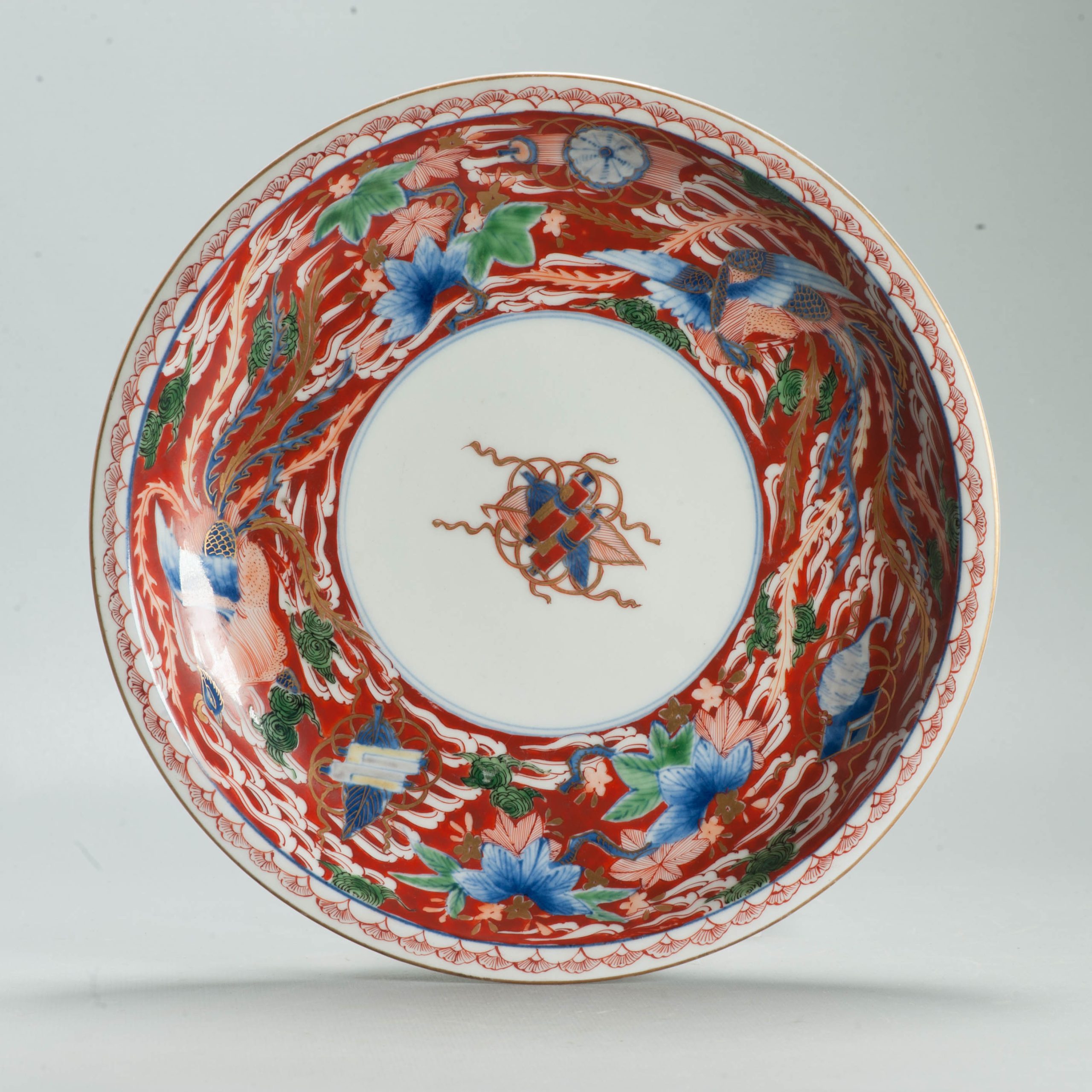 Antique Arita Kiln Edo/Meiji Period Imari Plate ca Japanese Porcelain Floral - Image 3