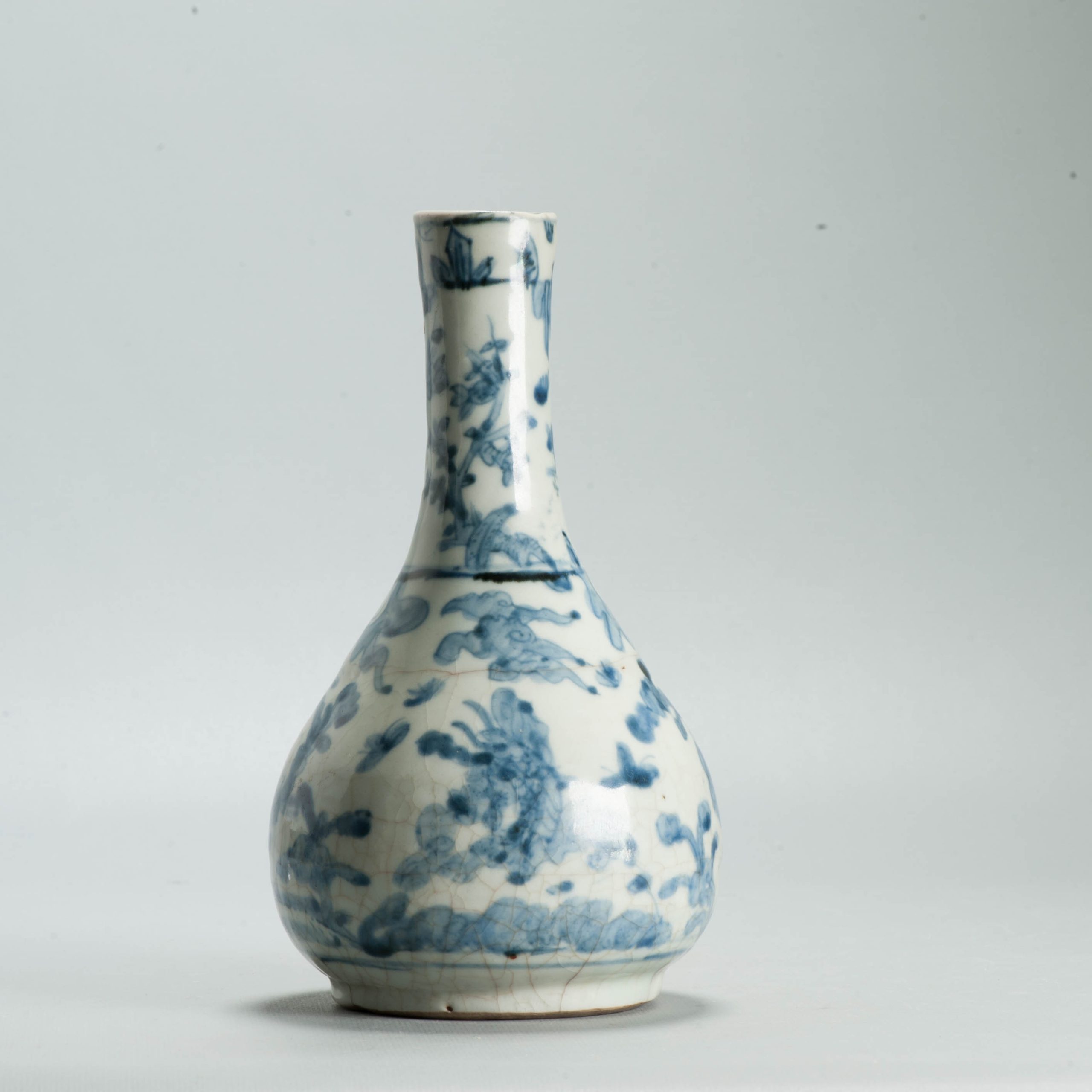 Antique Ming Wanli Chinese Swatow Zhangzhou Porcelain Vase Rabbit Carp - Image 9