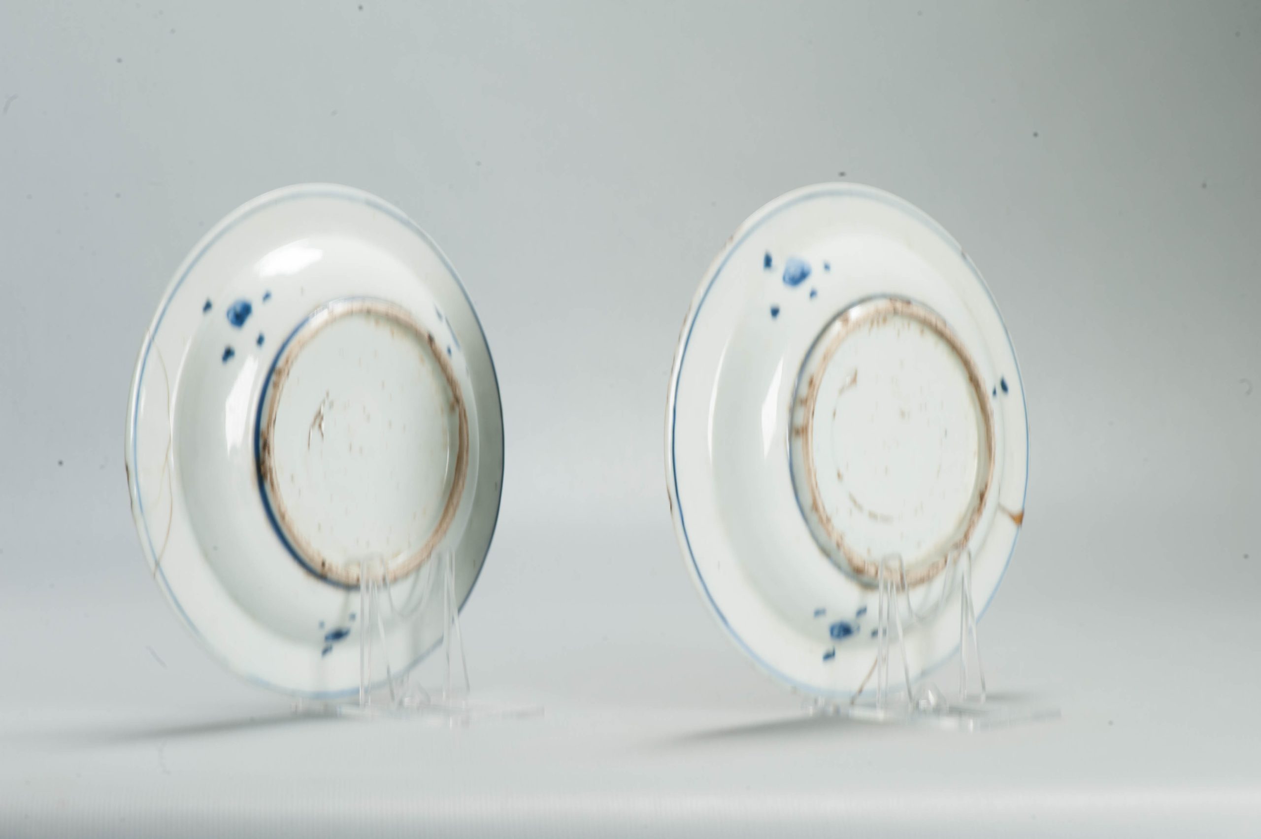 Antique Late Ming 17th c Chinese Porcelain China Dish Scholar Literati - Image 10