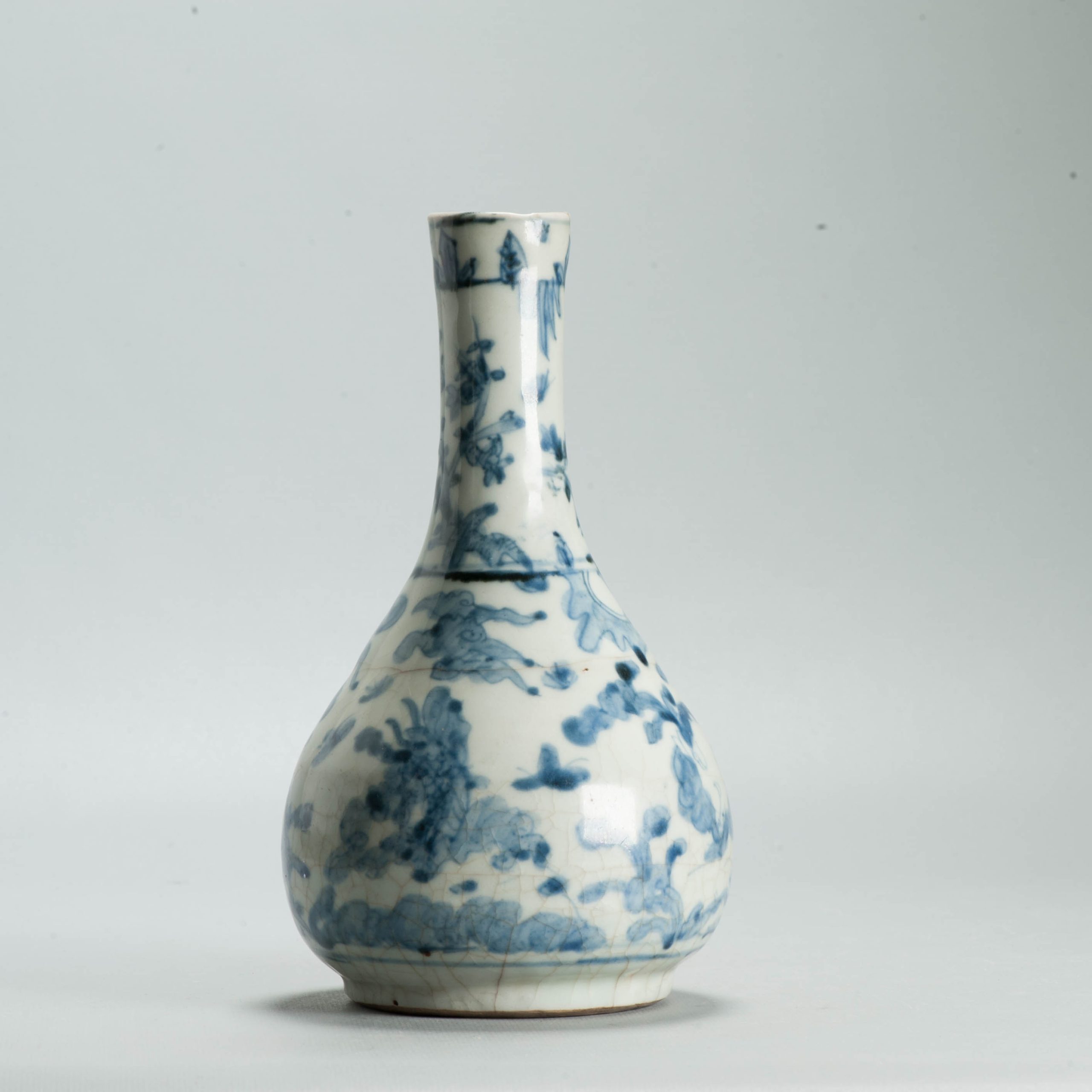 Antique Ming Wanli Chinese Swatow Zhangzhou Porcelain Vase Rabbit Carp - Image 8