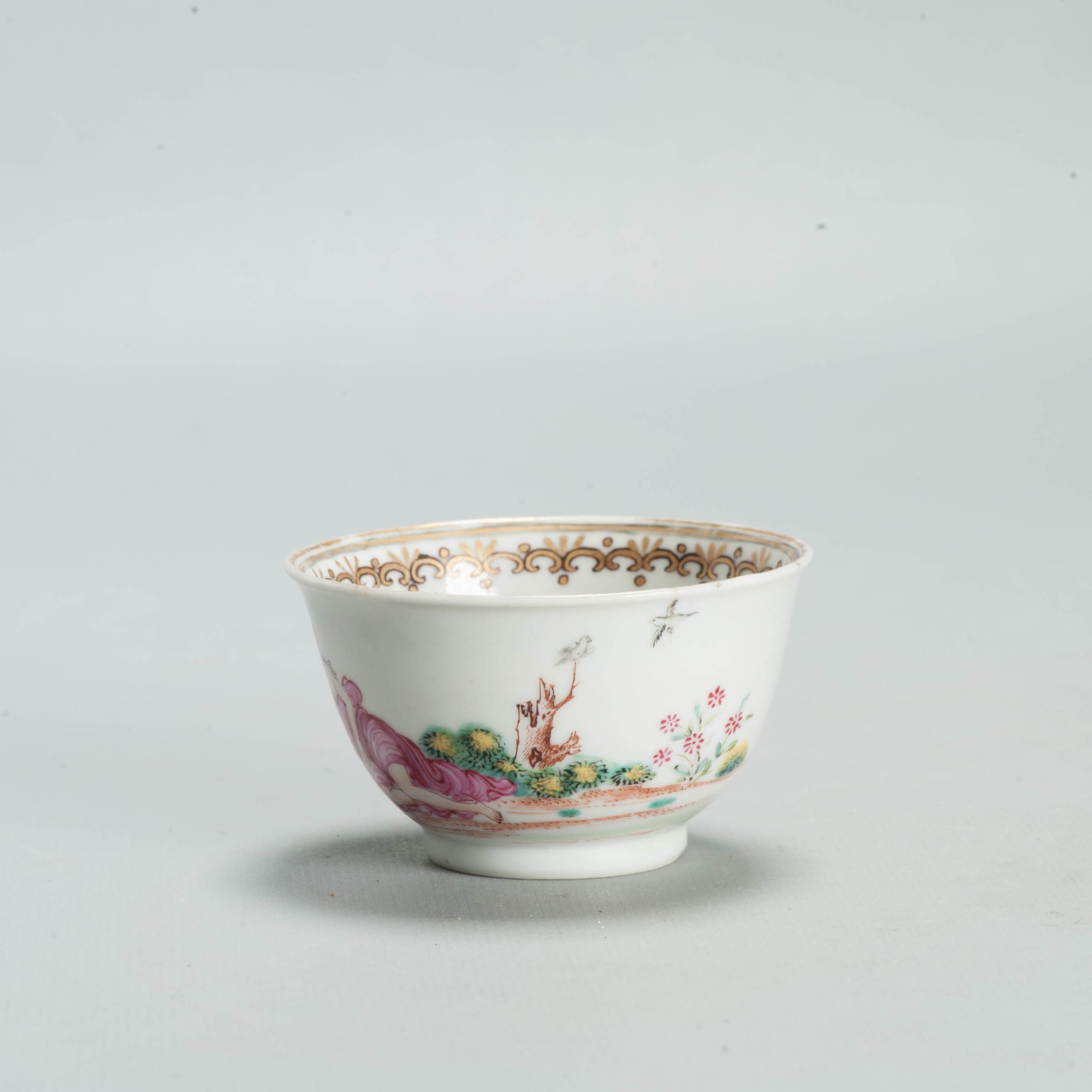 Antique Ca 1725-1740 Qing Dynasty Yongzheng Chinese Porcelain Tea Bowl - Image 11