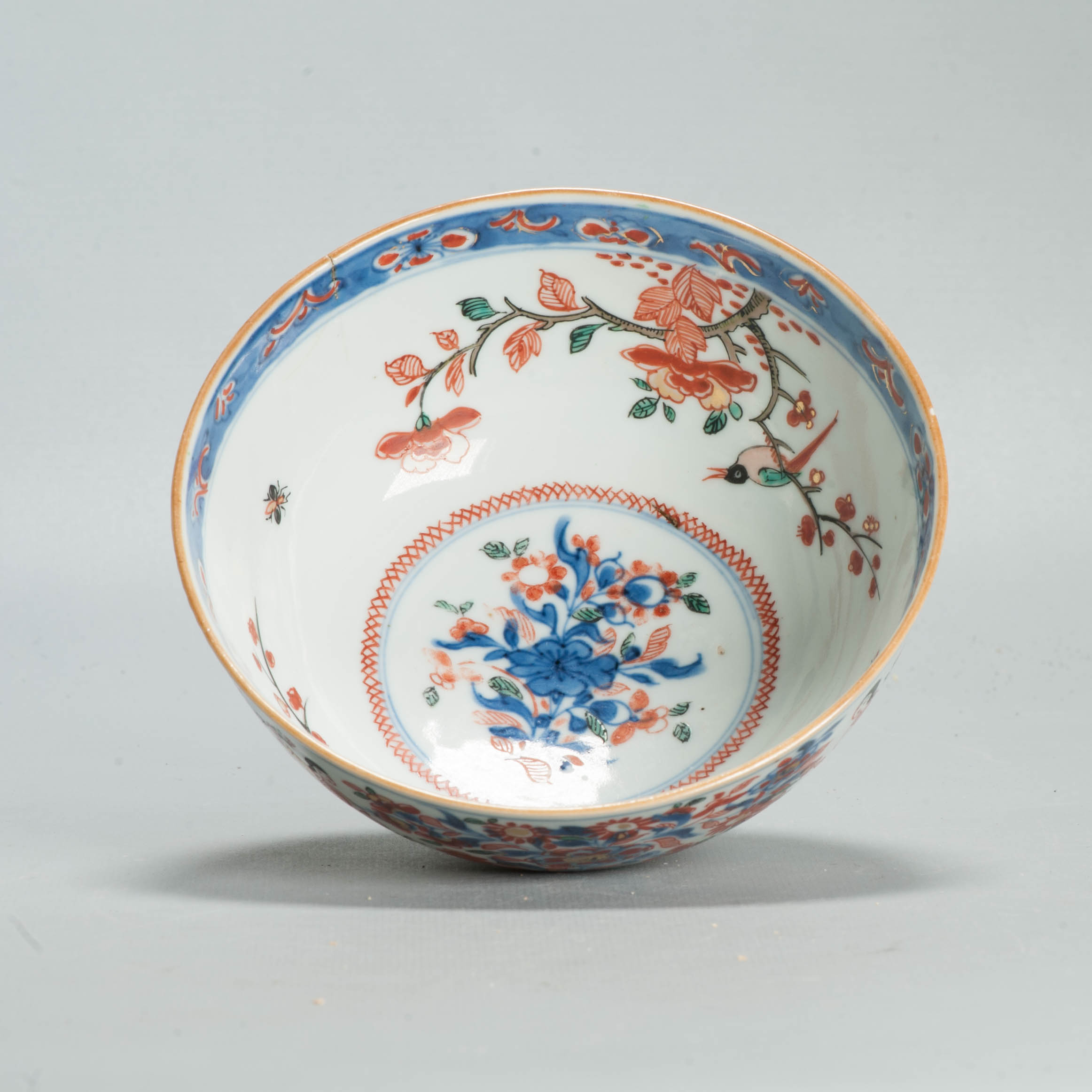 Antique 1720-30 Qing Chinese Porcelain Bowl European Amsterdam Bont Decoration - 图片 12