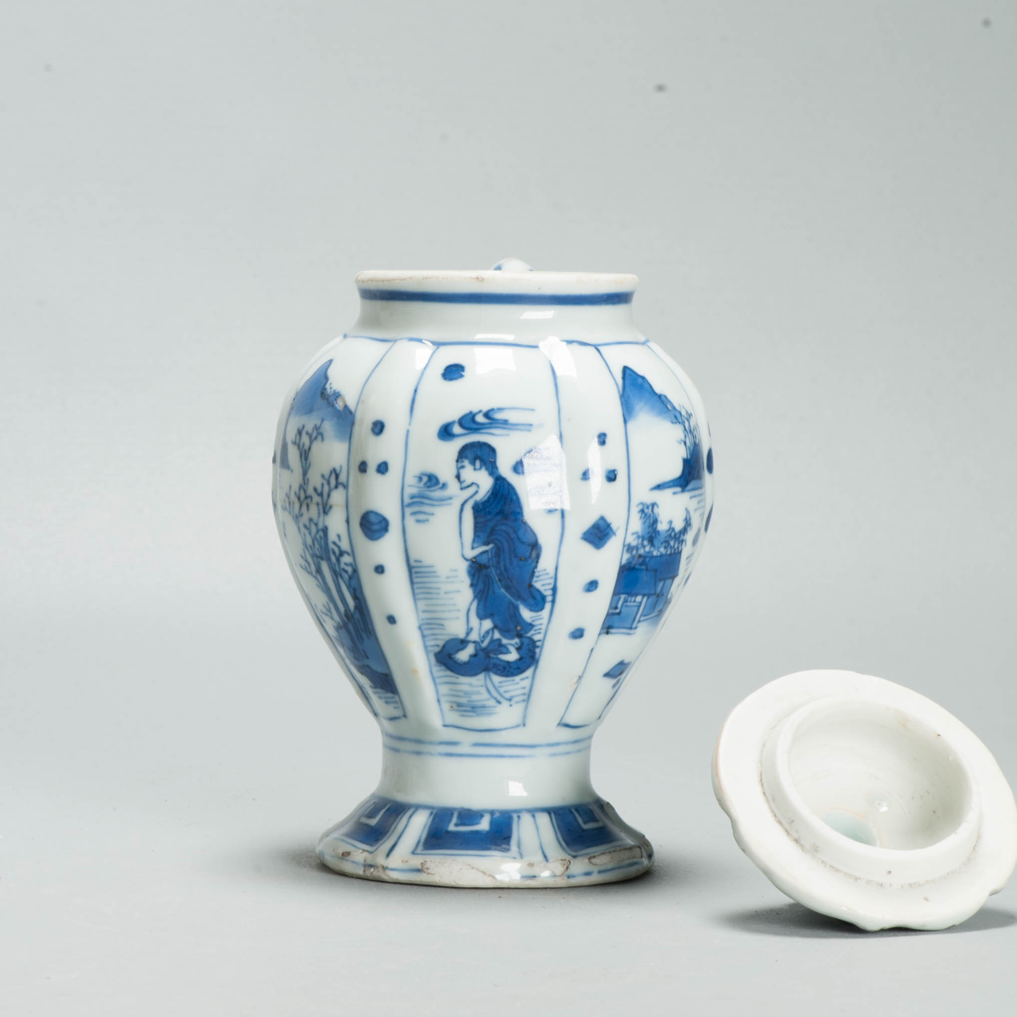 Museum Piece Ming Chongzhen Shunzi 17th C Chinese Porcelain Mustard Jar - Image 16