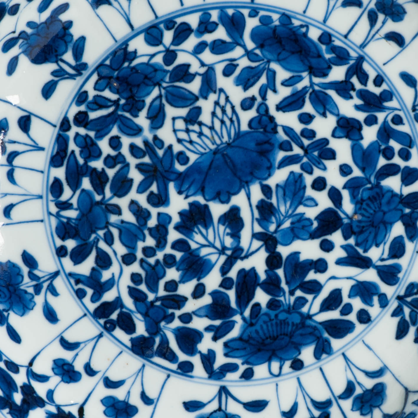 Antique Chinese 1700 Kangxi Blue & White Porcelain Dish Qing Dynasty - Image 4