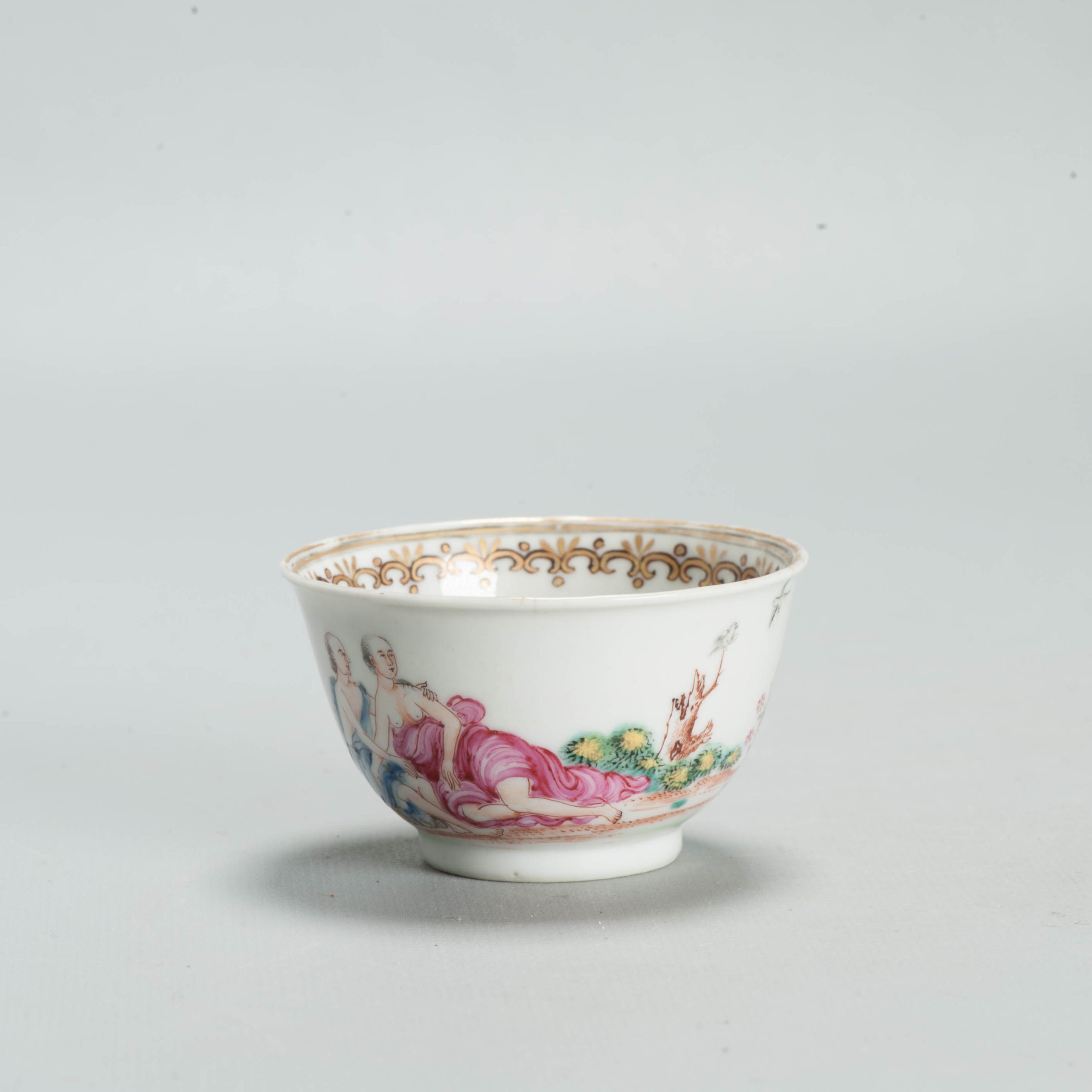 Antique Ca 1725-1740 Qing Dynasty Yongzheng Chinese Porcelain Tea Bowl - Image 12