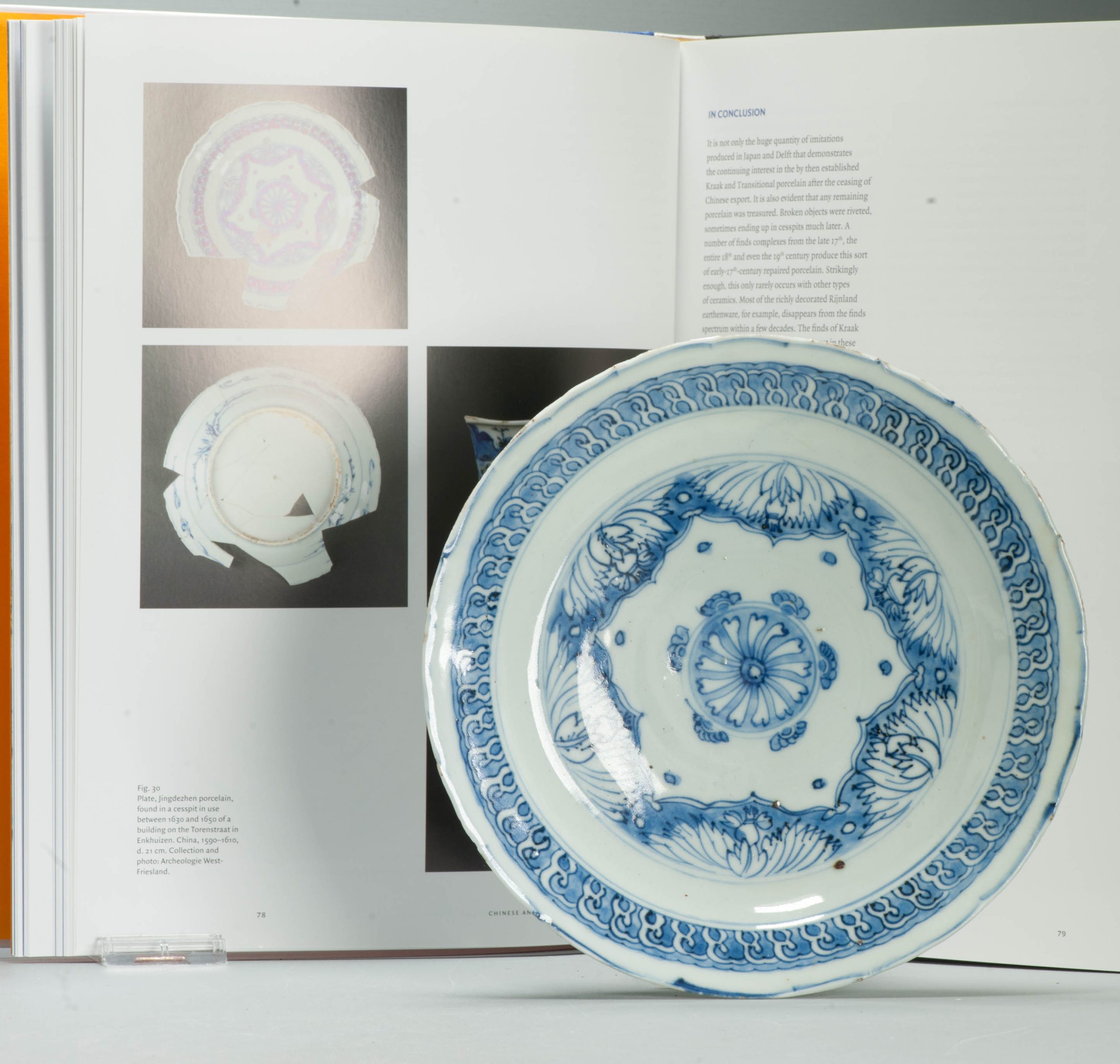 Antique 17th C Chinese Porcelain Tianqi-Chongzhen Buddhist Plate Ming - Image 18